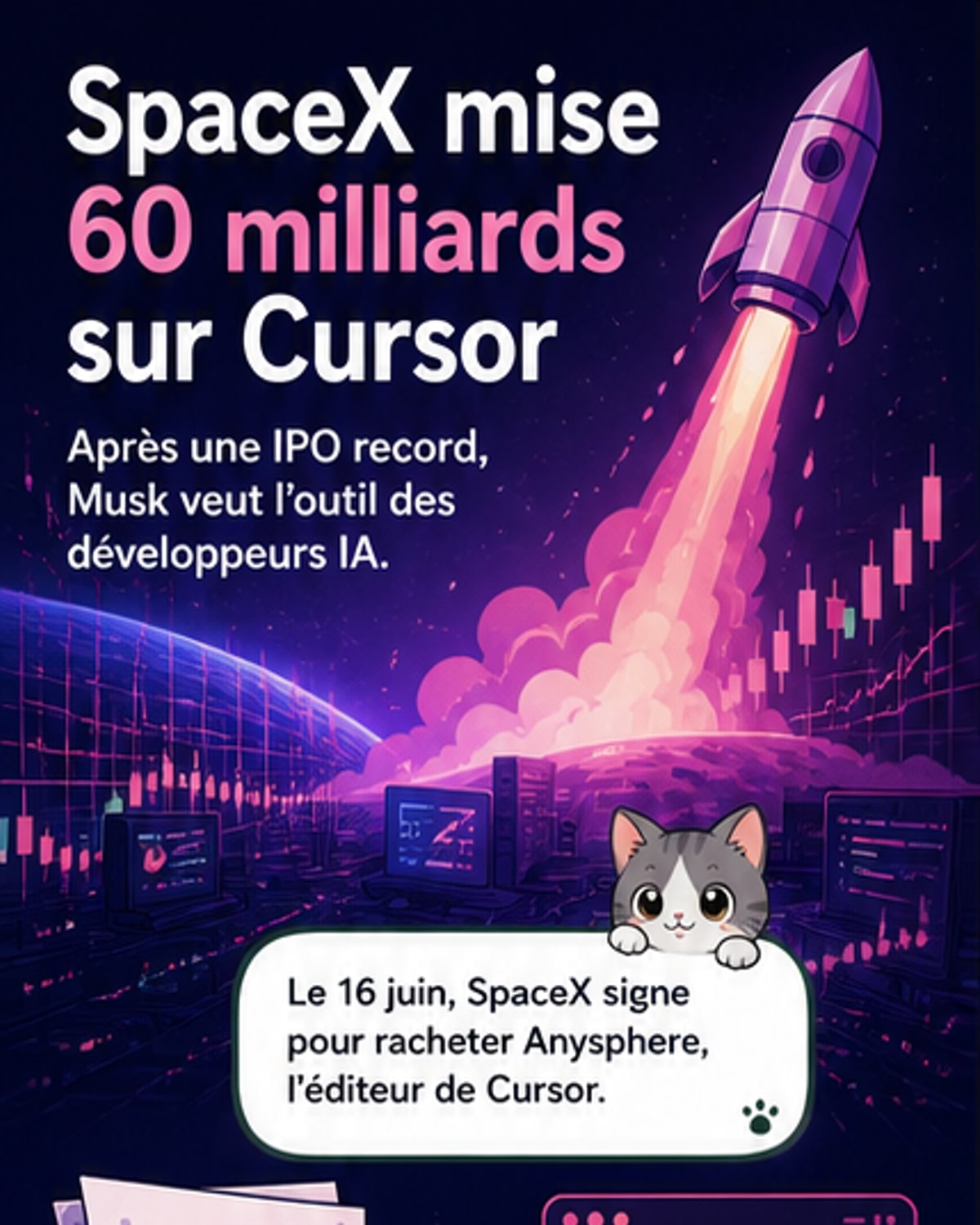 Musk rachète Cursor pour 60 Md$