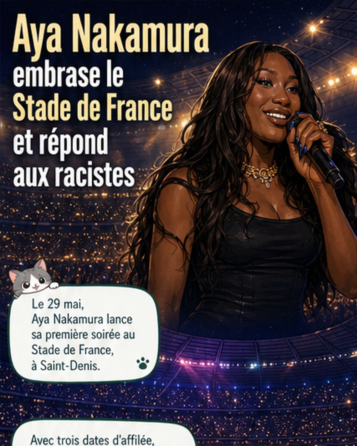 Aya Nakamura fait l’histoire au Stade de France
