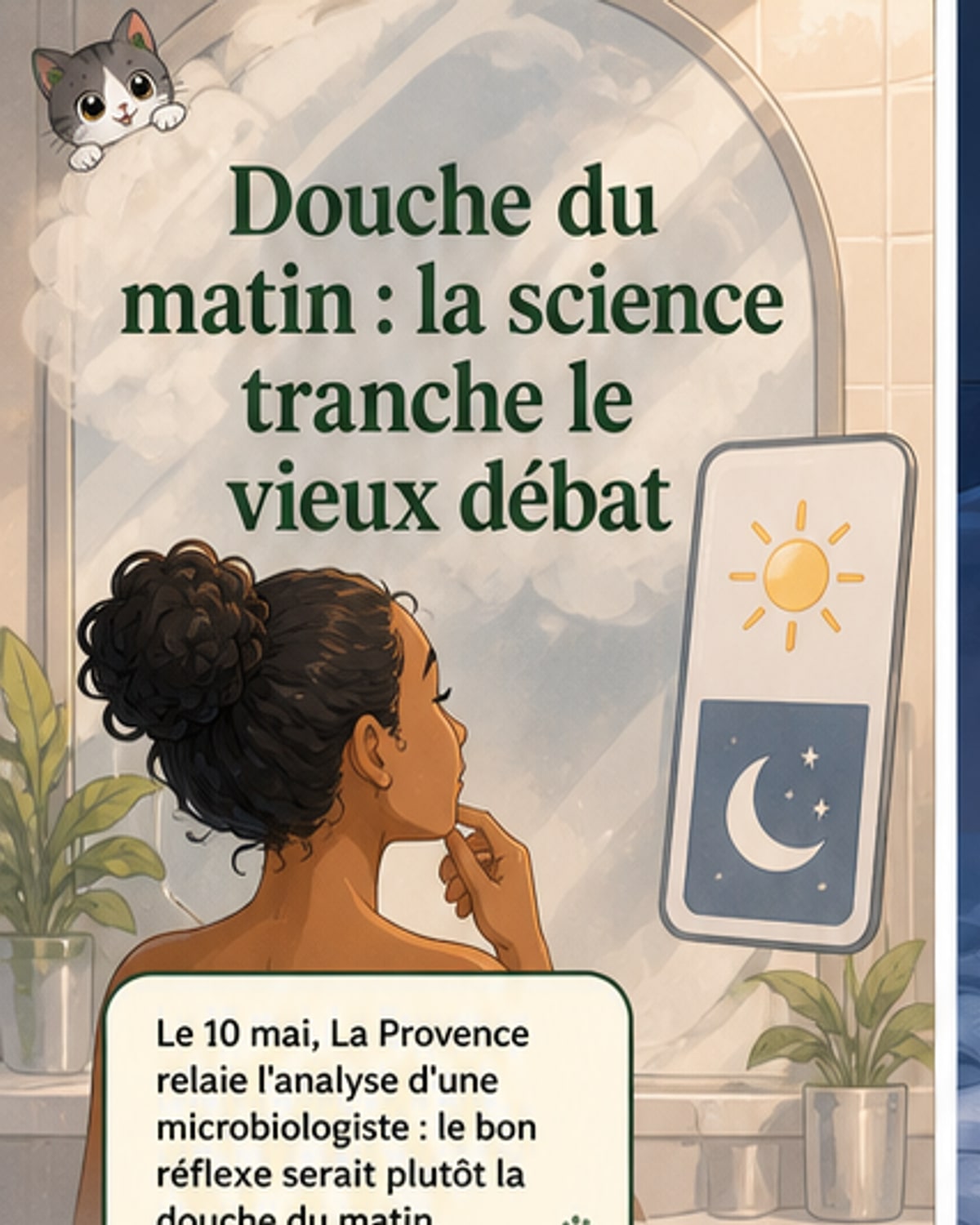 La douche du matin est scientifiquement meilleure