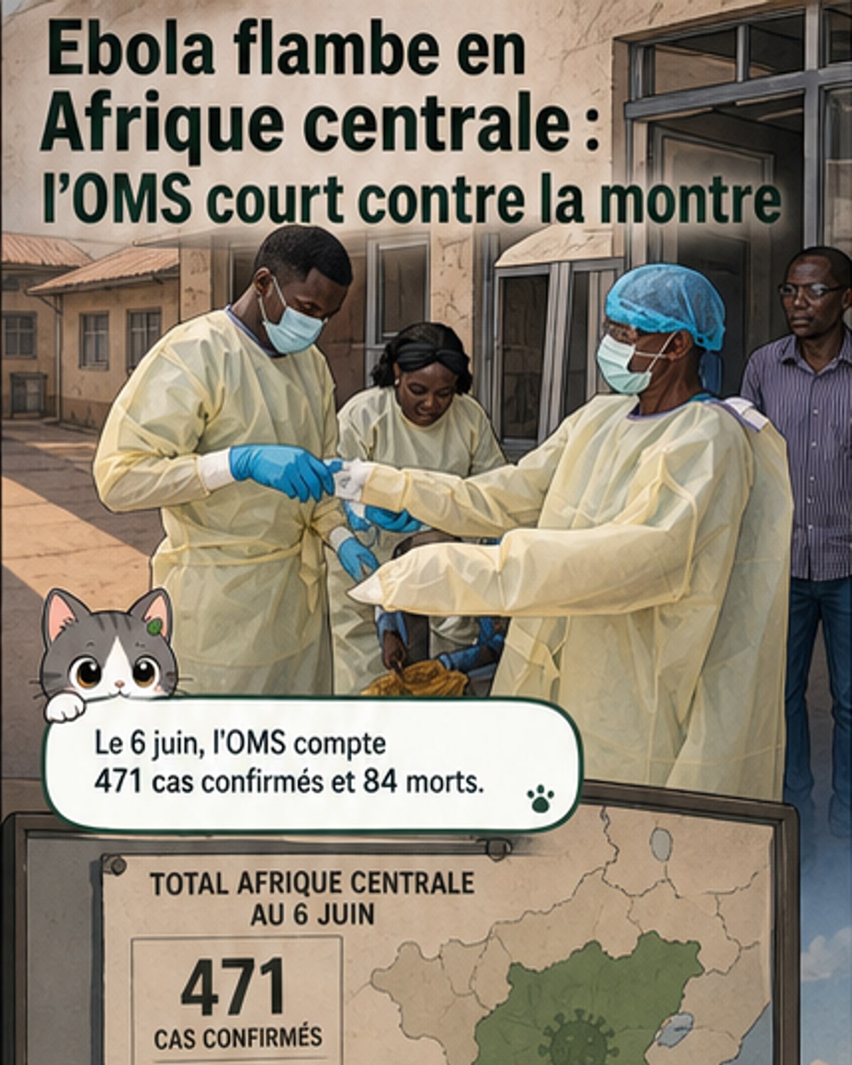 Près de 500 cas d'Ebola en Afrique centrale