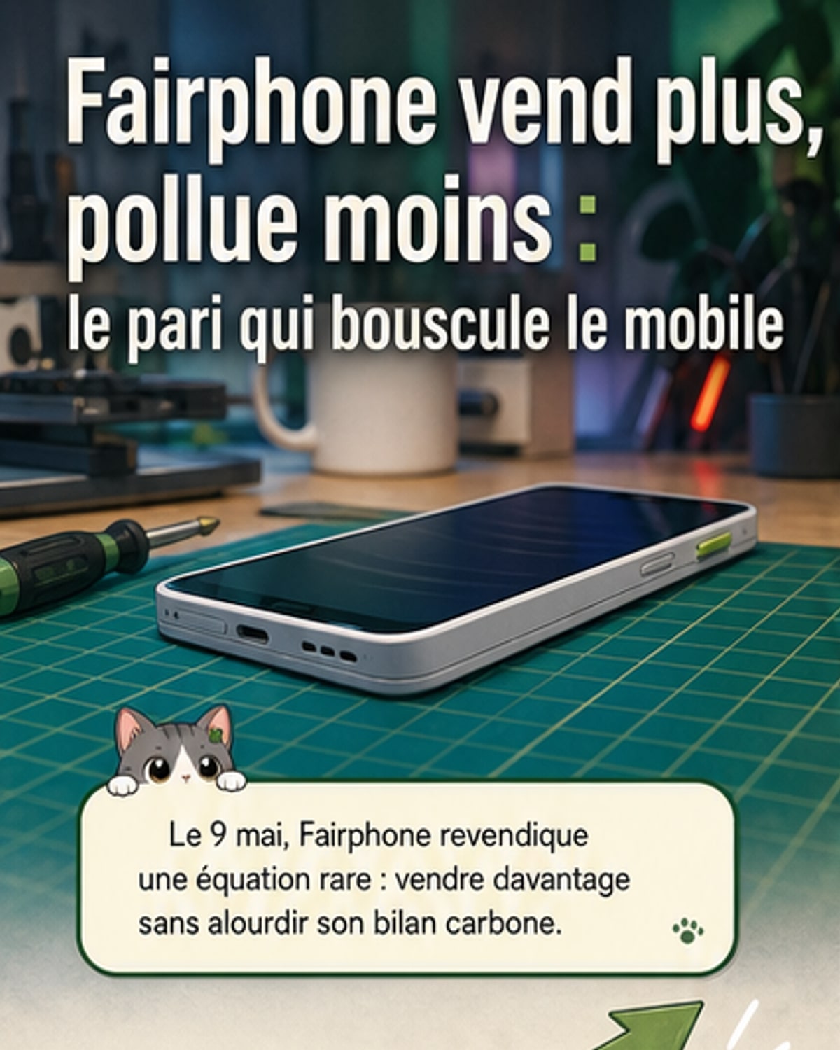 Fairphone vend +40 %, émet -7 % CO₂