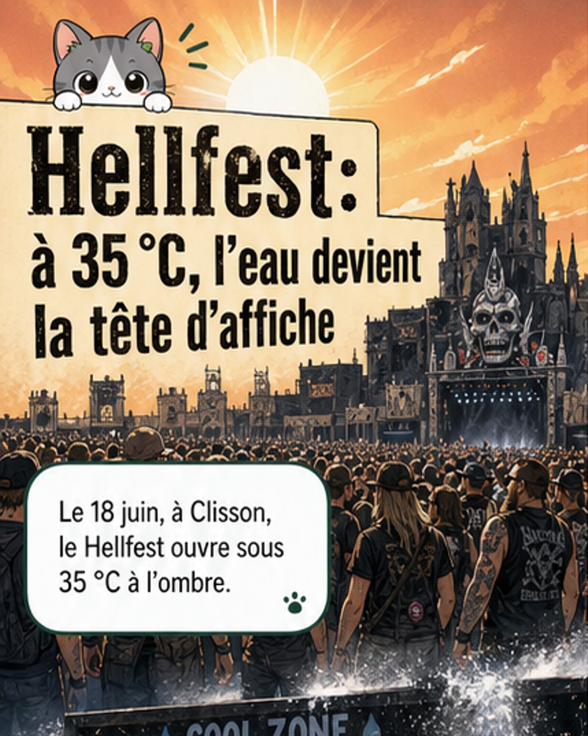 35 °C au Hellfest : l’eau fait le show