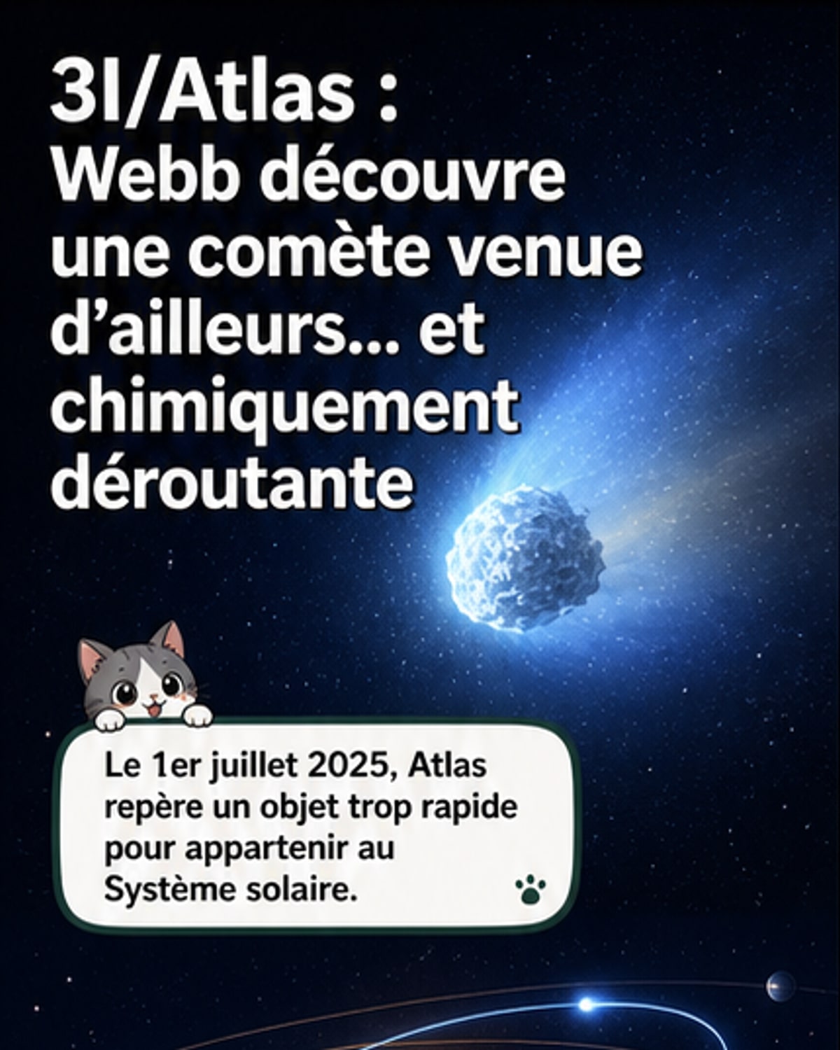 Webb décortique une comète venue d'ailleurs