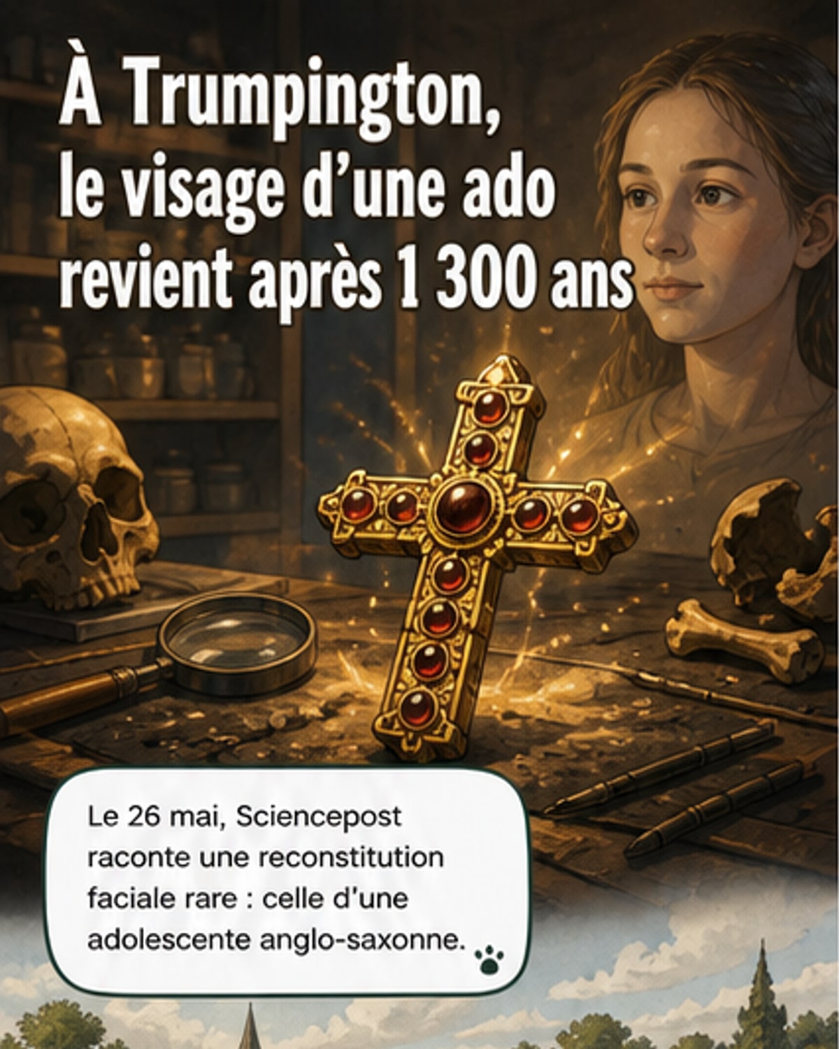 Visage d'une adolescente anglo-saxonne révélé après 1 300 ans