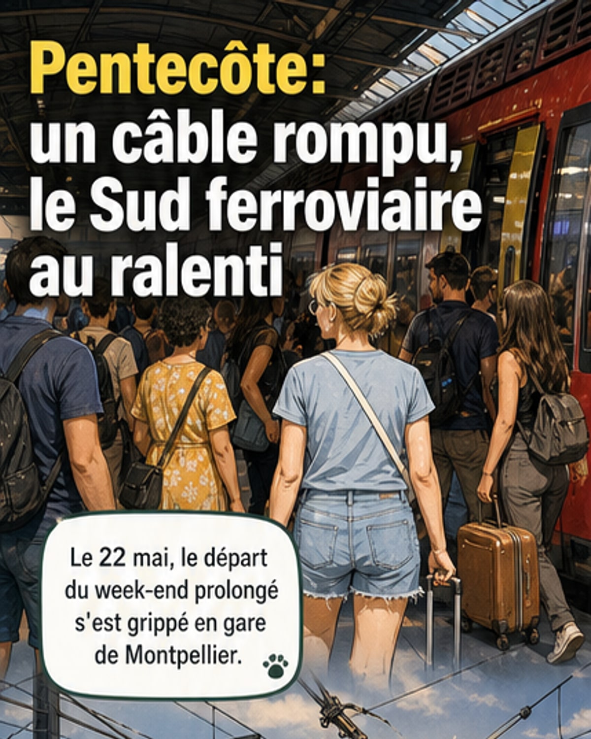 Panne de caténaire au sud de la France