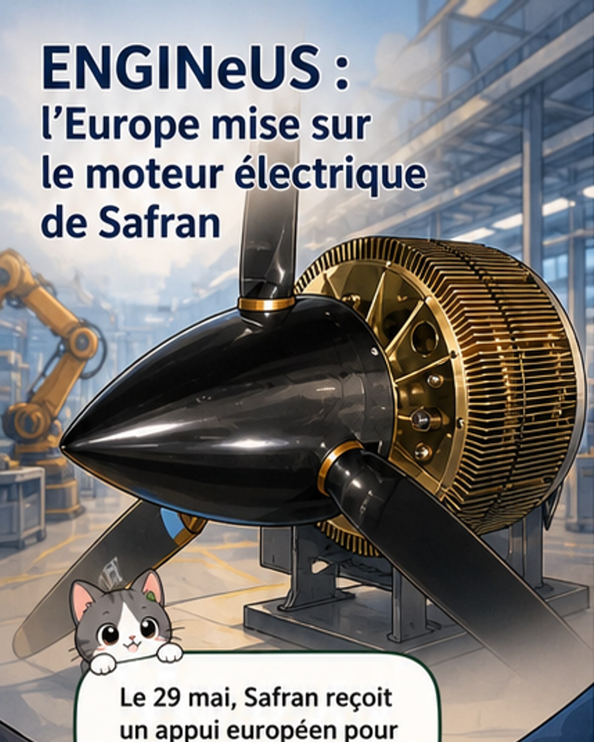 Safran lance la production industrielle de son moteur électrique