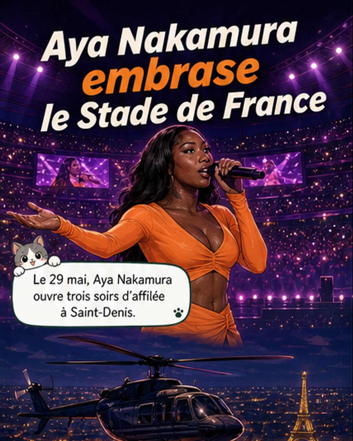 Aya Nakamura fait l'histoire au Stade de France
