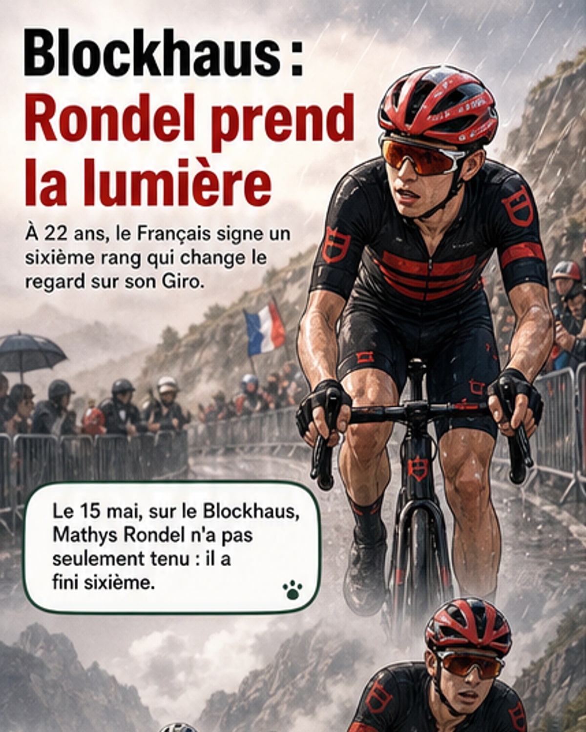 6e sur le Blockhaus, Rondel s’affirme