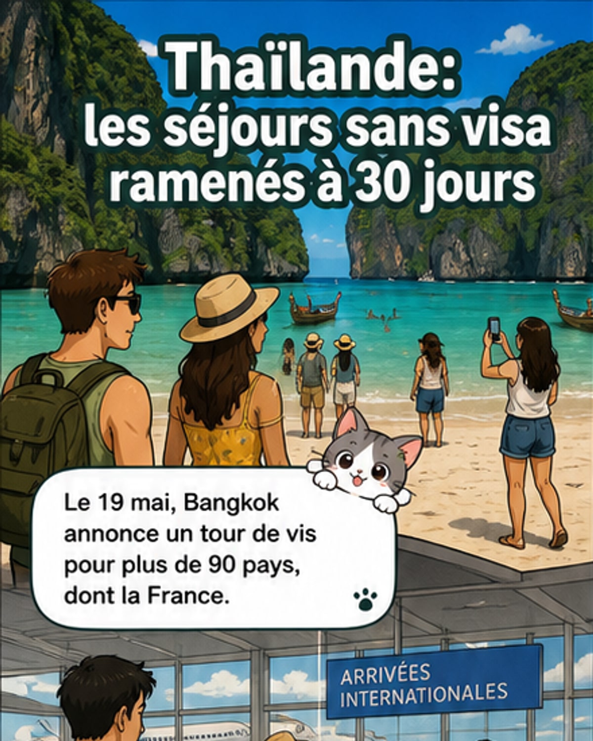 Thaïlande : séjour sans visa réduit