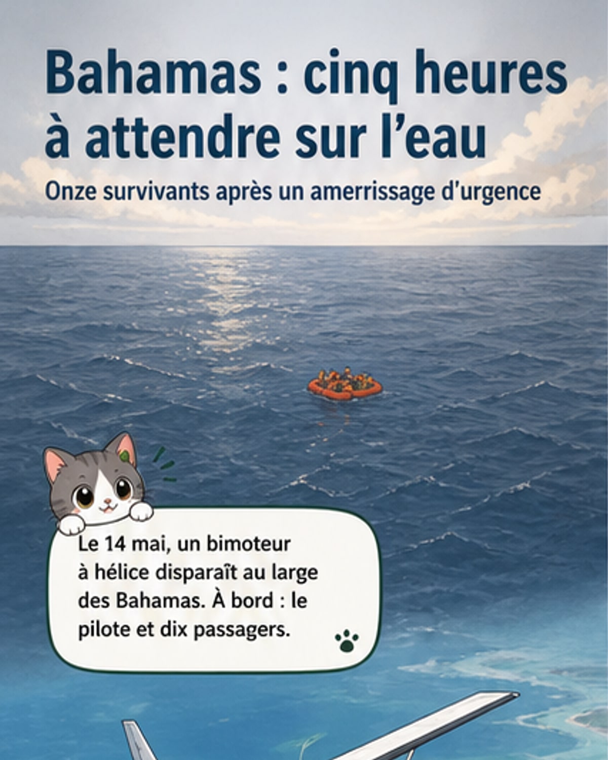 Un amerrissage d’urgence aux Bahamas