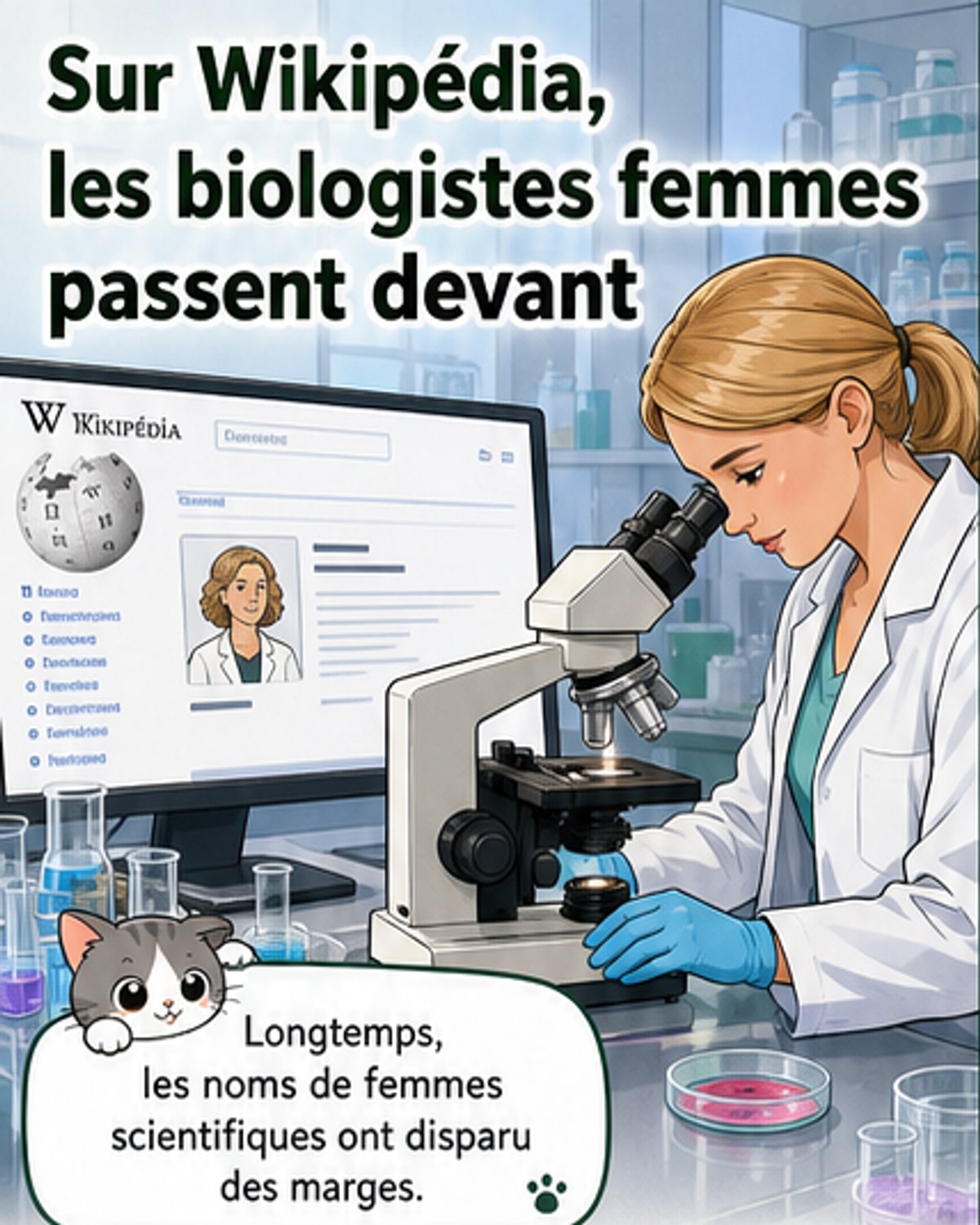 Les femmes biologistes désormais majoritaires sur Wikipédia