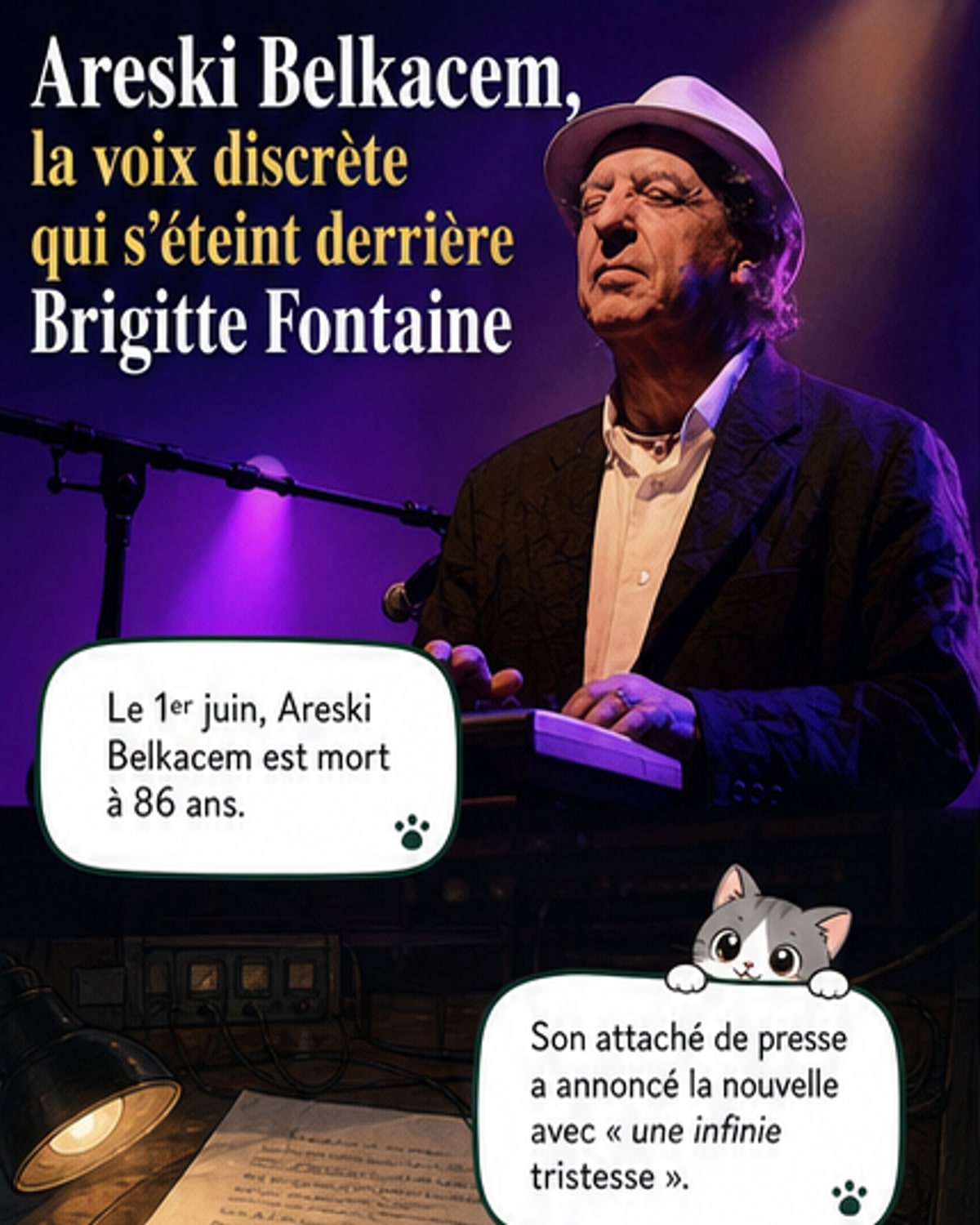 Mort d’Areski Belkacem à 86 ans