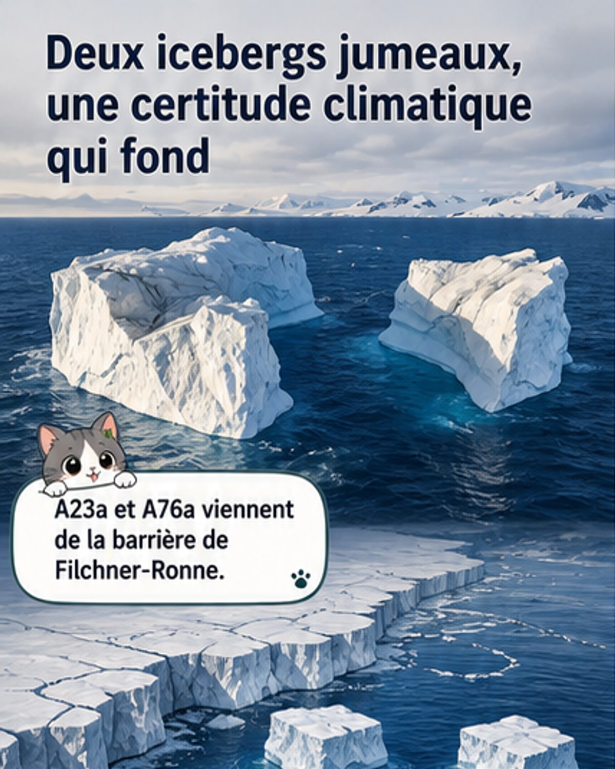 Deux icebergs, deux rôles opposés