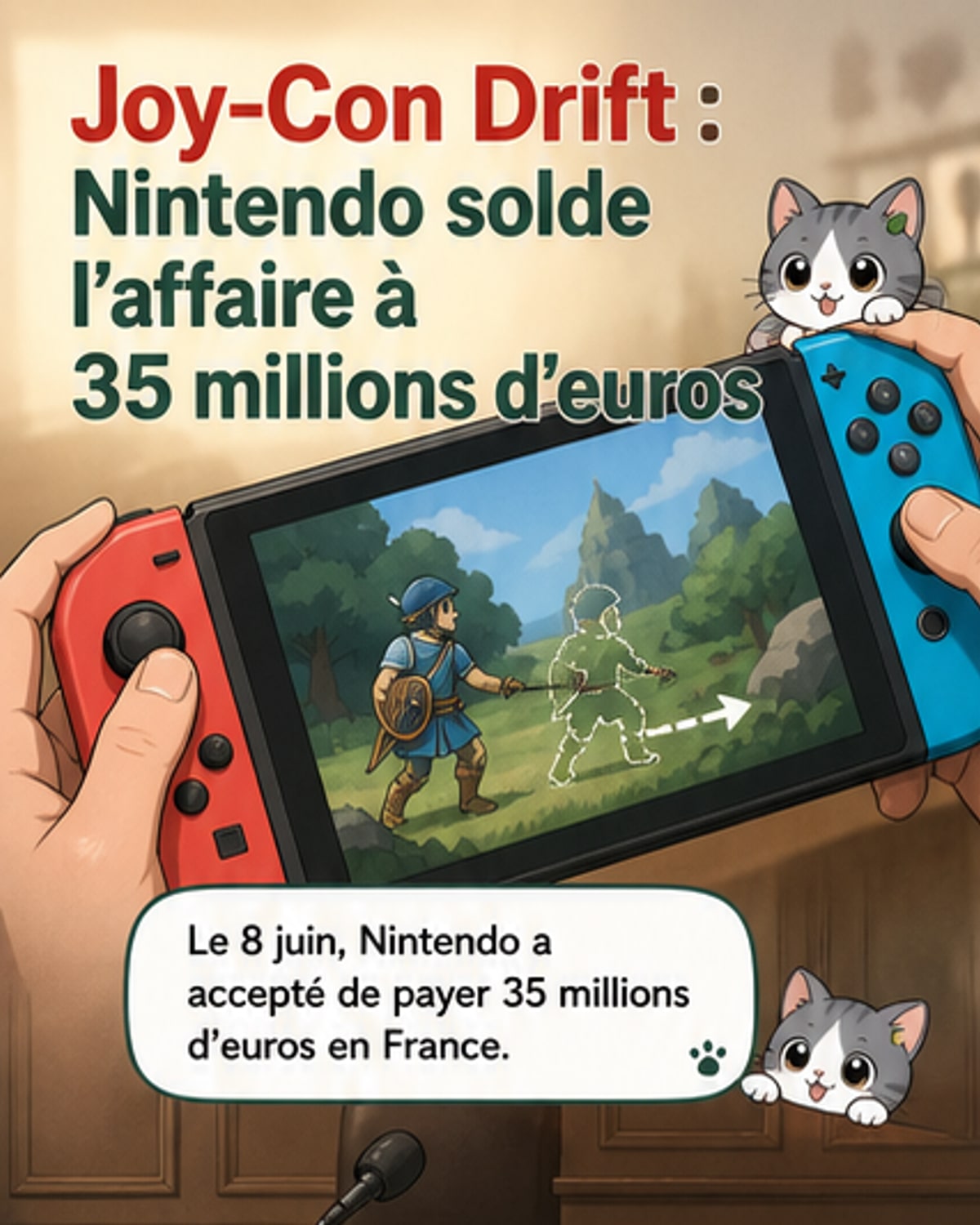 Nintendo paye 35M€ pour le « Joy-Con Drift »