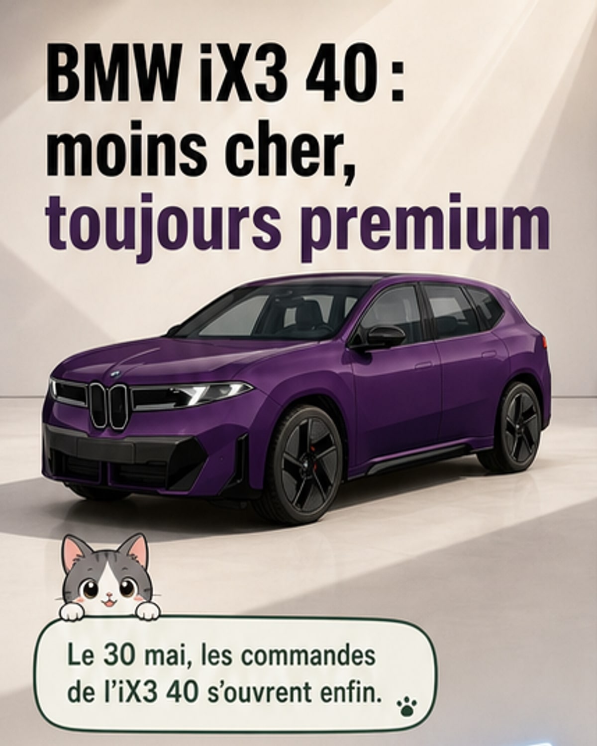BMW lance une version abordable de l’iX3