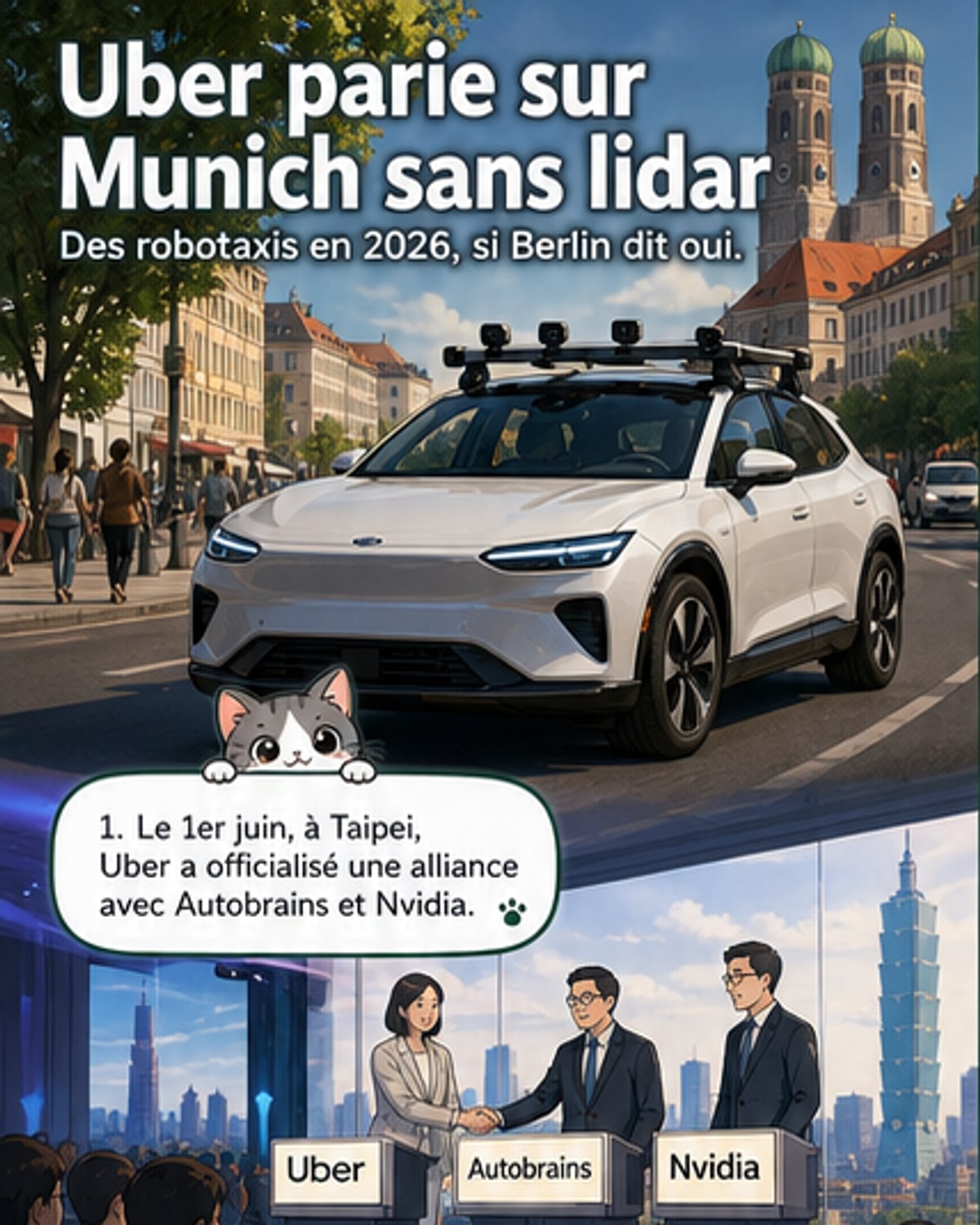 Uber lance ses robotaxis à Munich