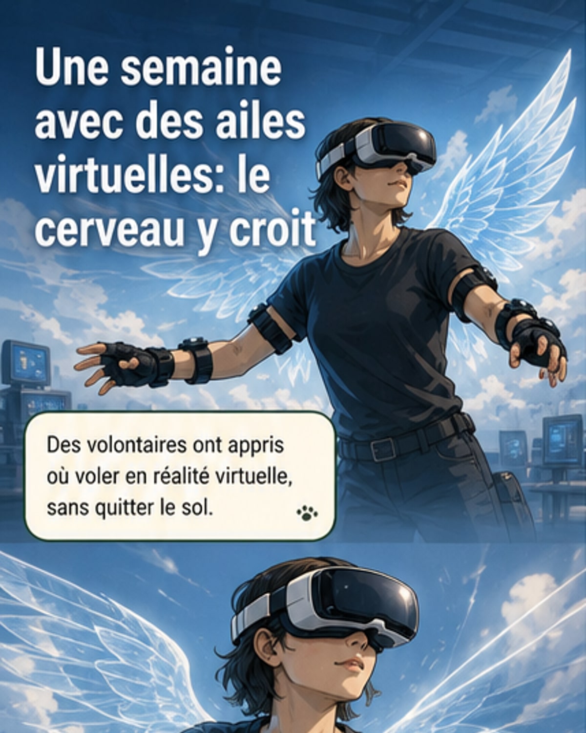 Le cerveau accepte des ailes virtuelles