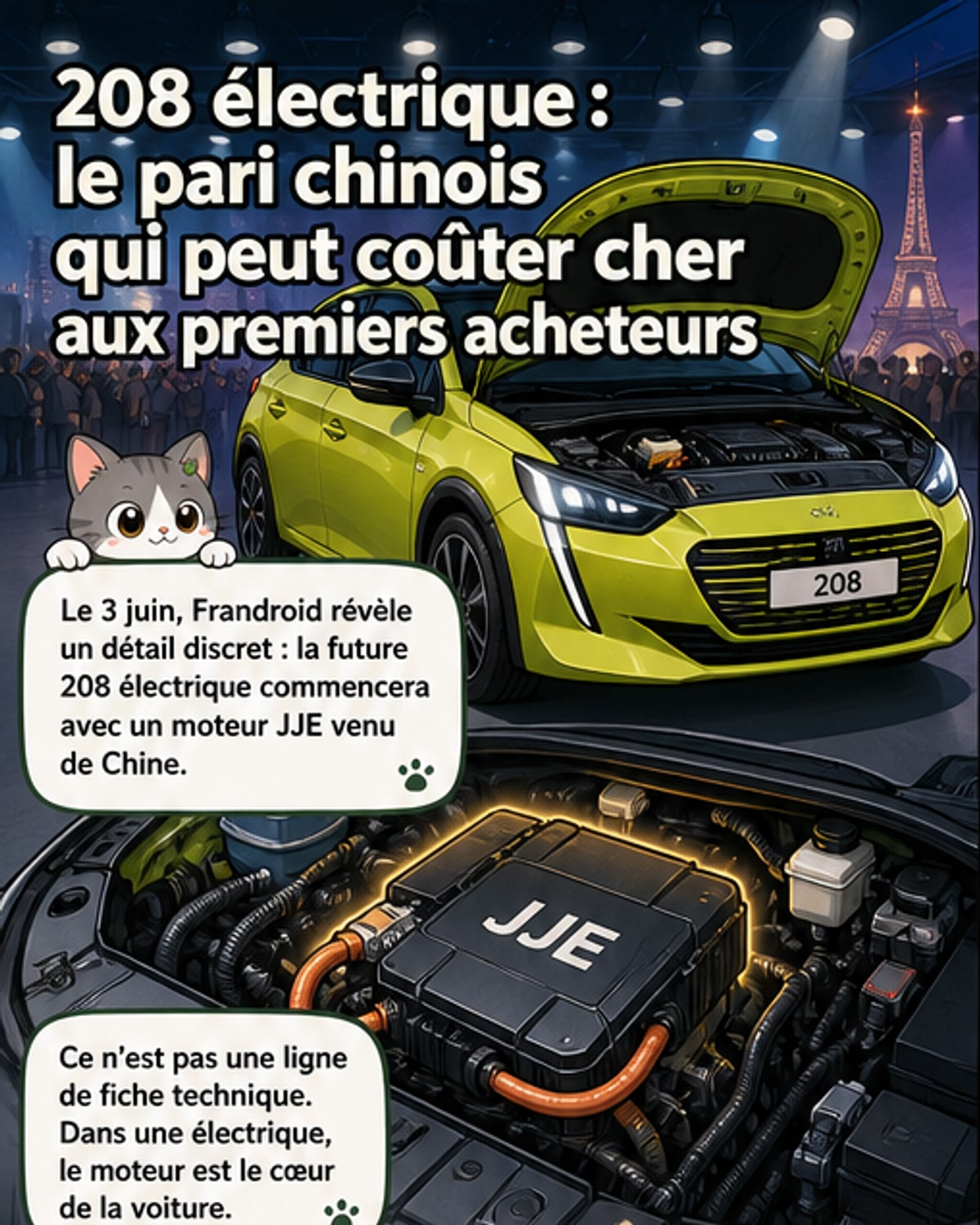 Peugeot 208 électrique : un moteur chinois en attendant le bloc maison