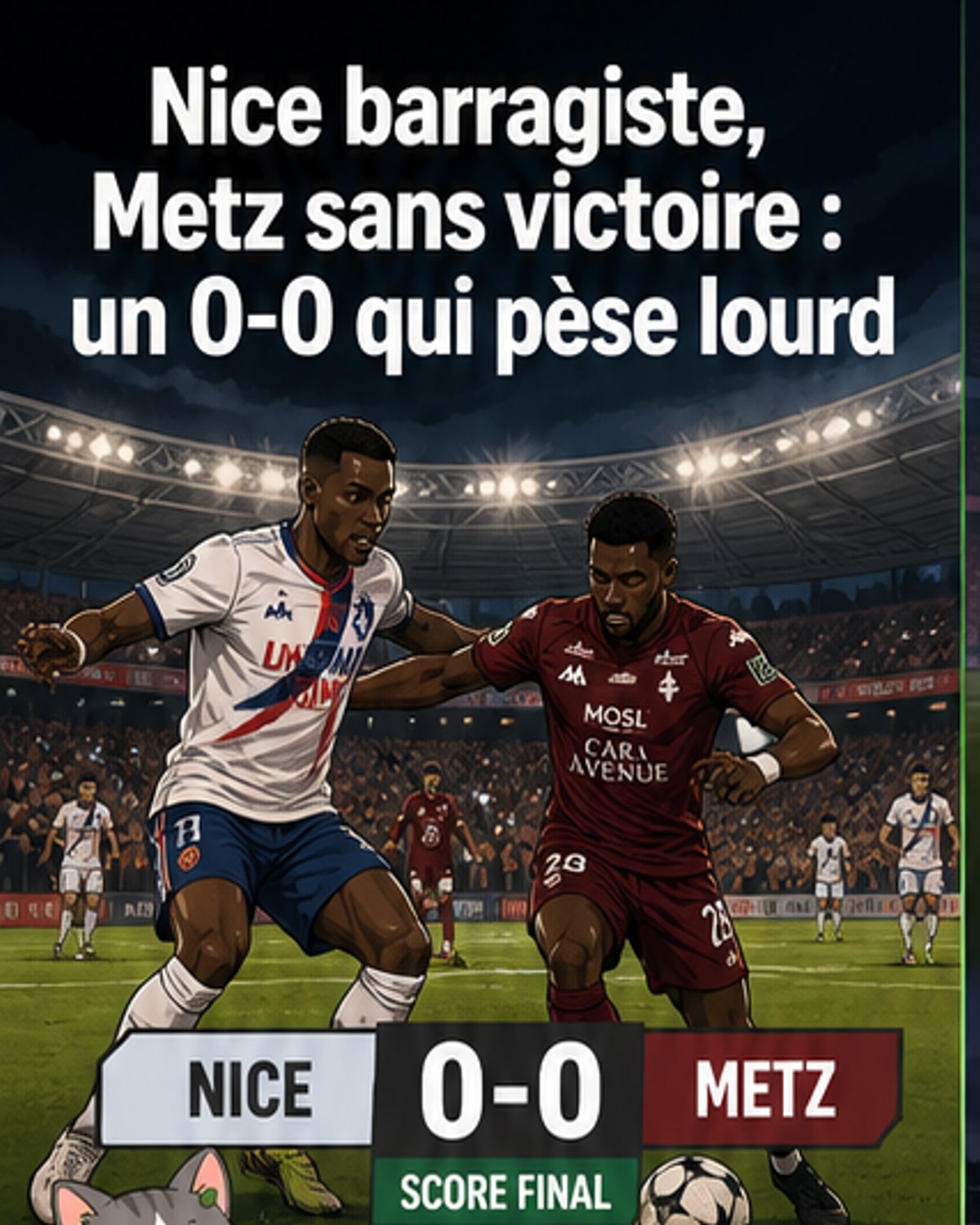 Metz finit sans victoire, Sarr domine