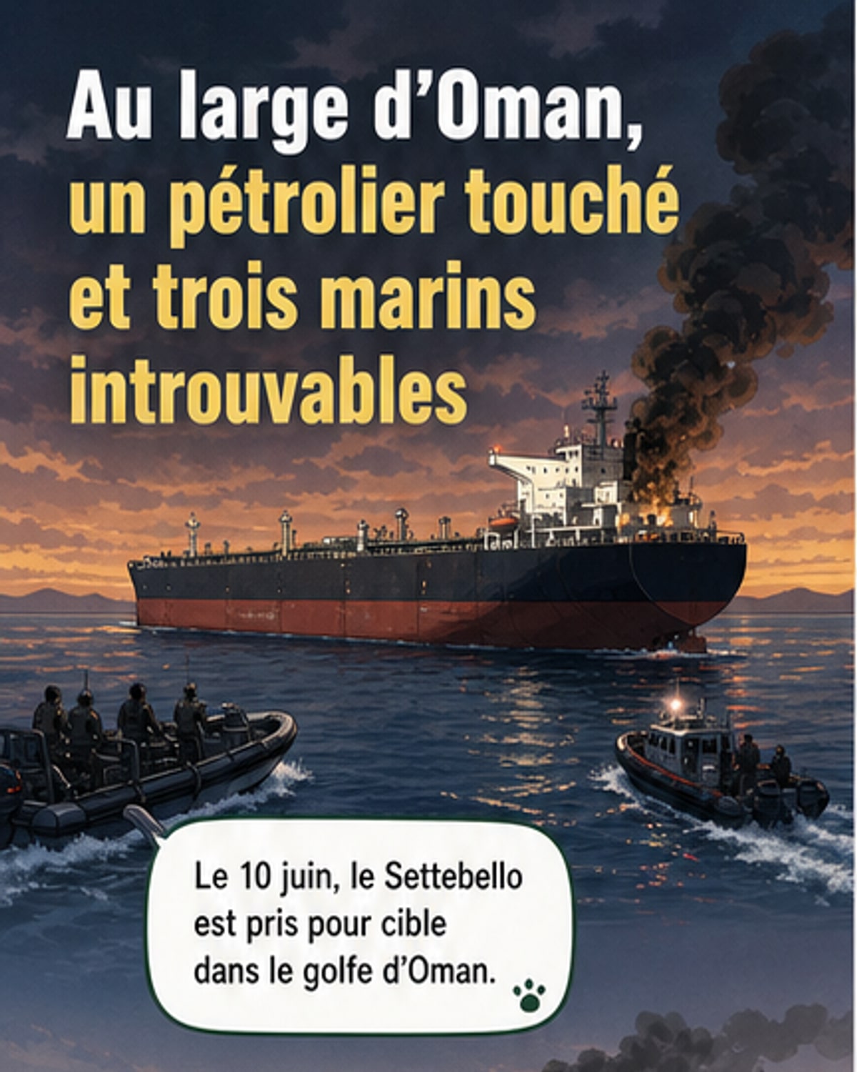 Attaque d’un pétrolier dans le golfe