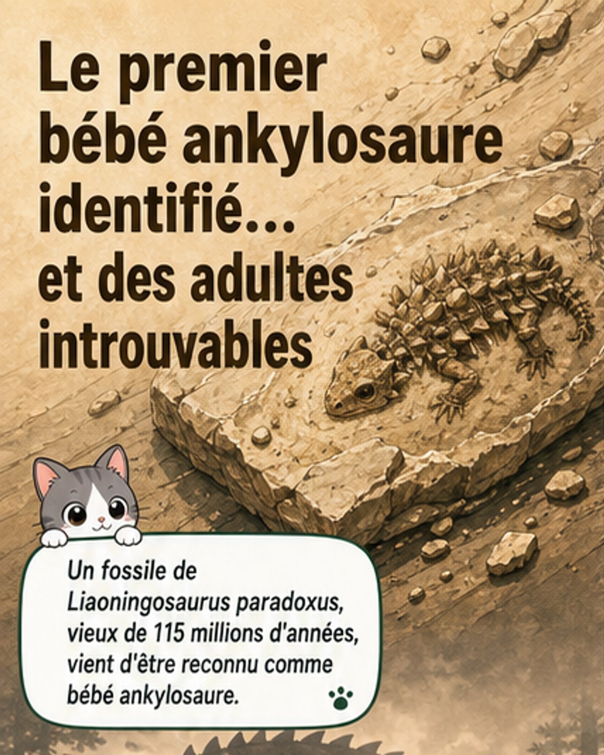 Un bébé dinosaure cuirassé découvert