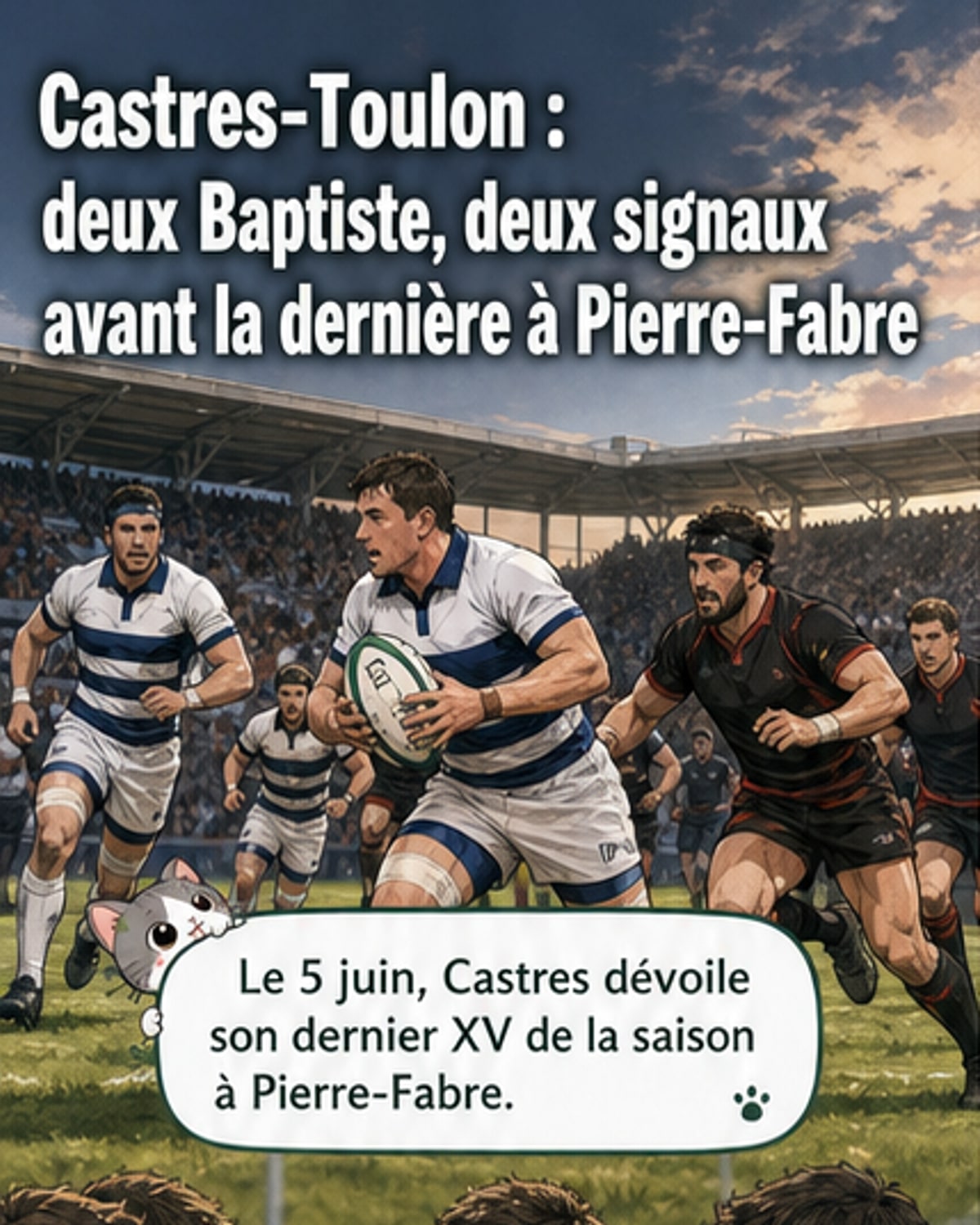 Delaporte mène Castres, Serin remplaçant