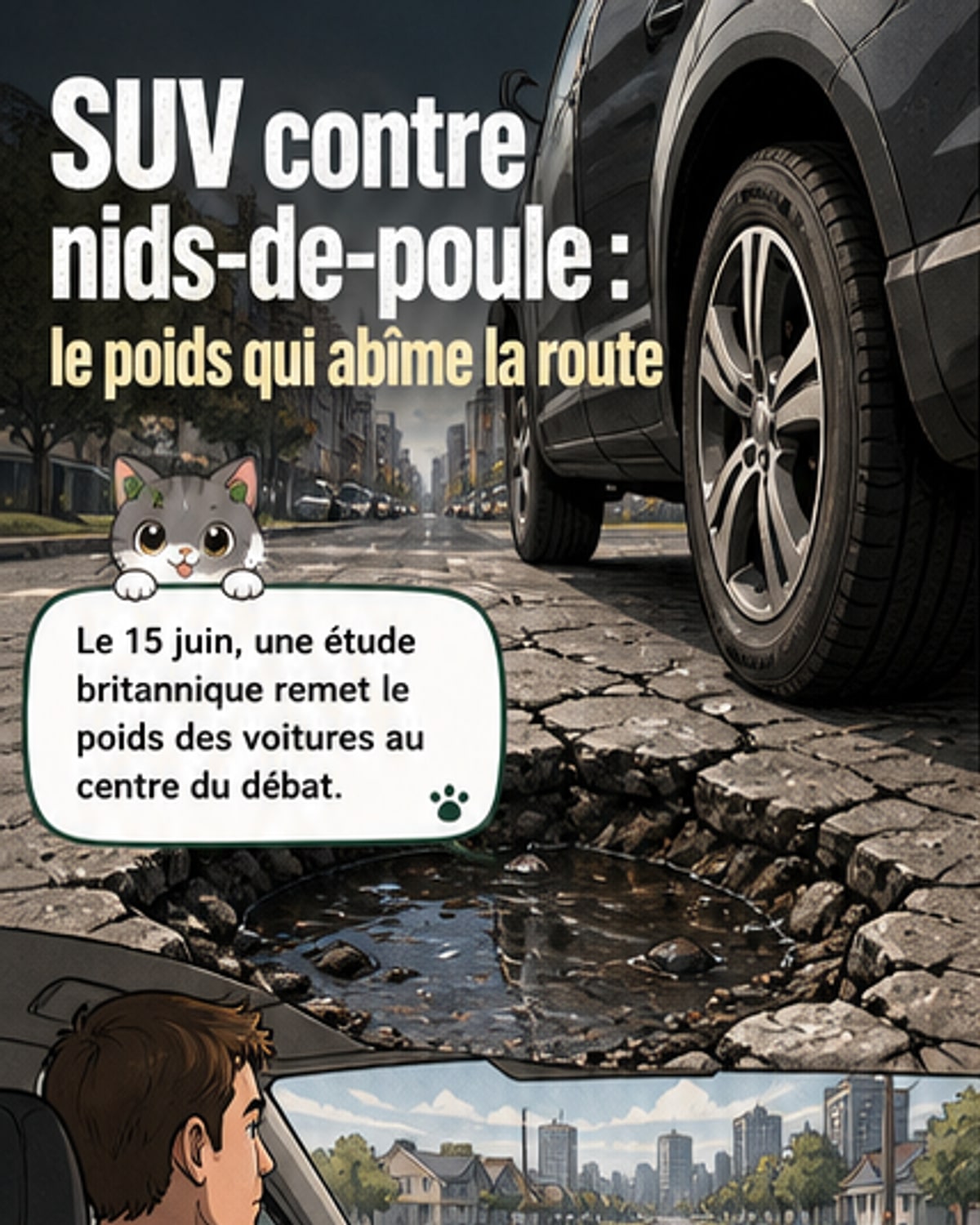 Les SUV et voitures électriques fragilisent nos routes