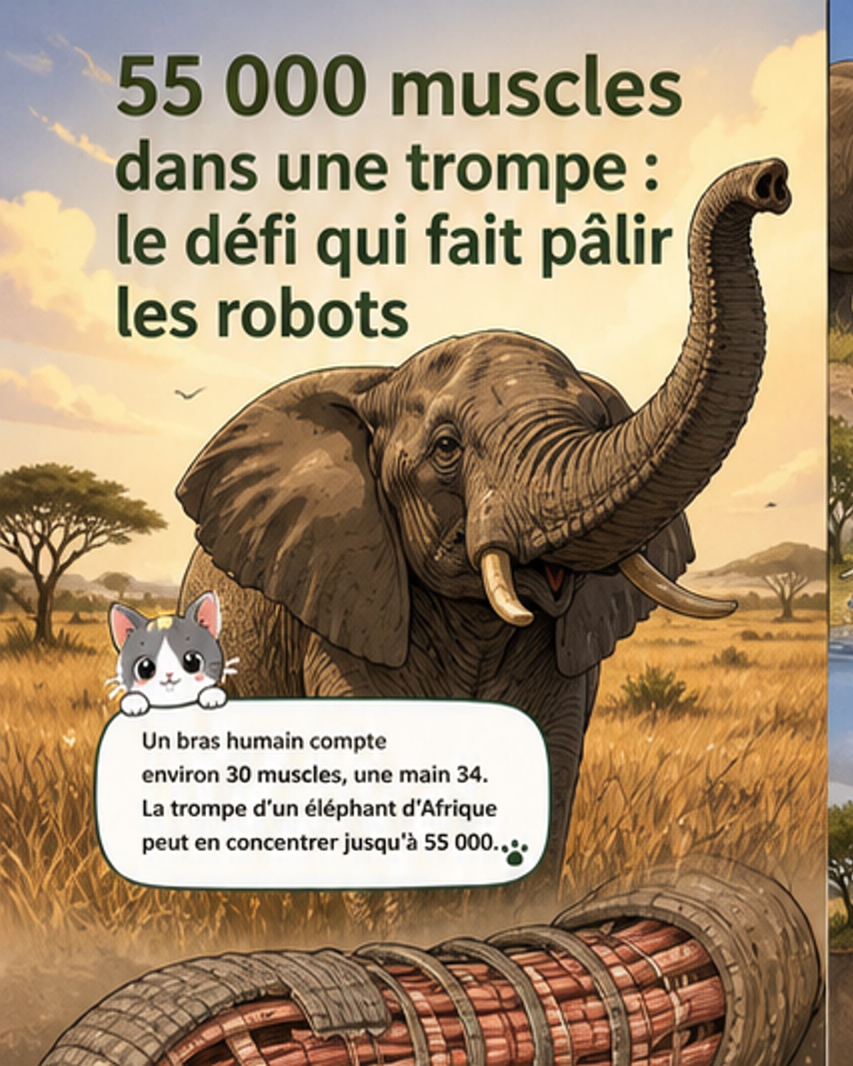55 000 muscles dans une trompe
