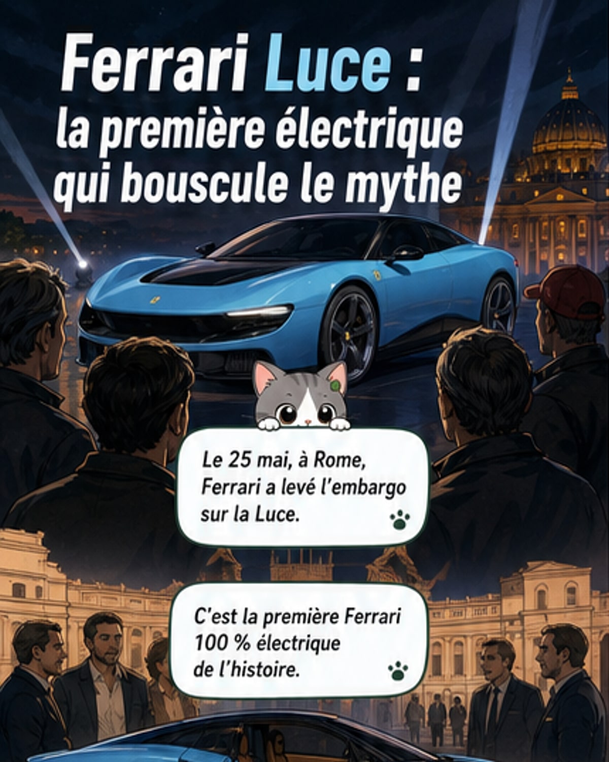 Ferrari dévoile sa première électrique