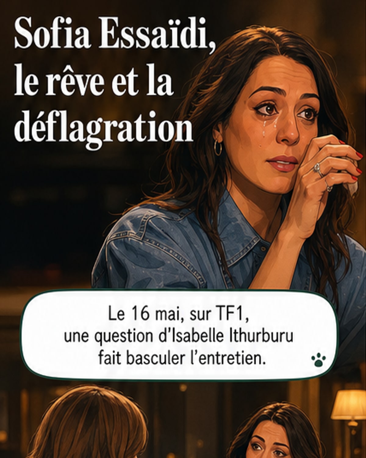 Sofia Essaïdi fond en larmes en évoquant sa mère