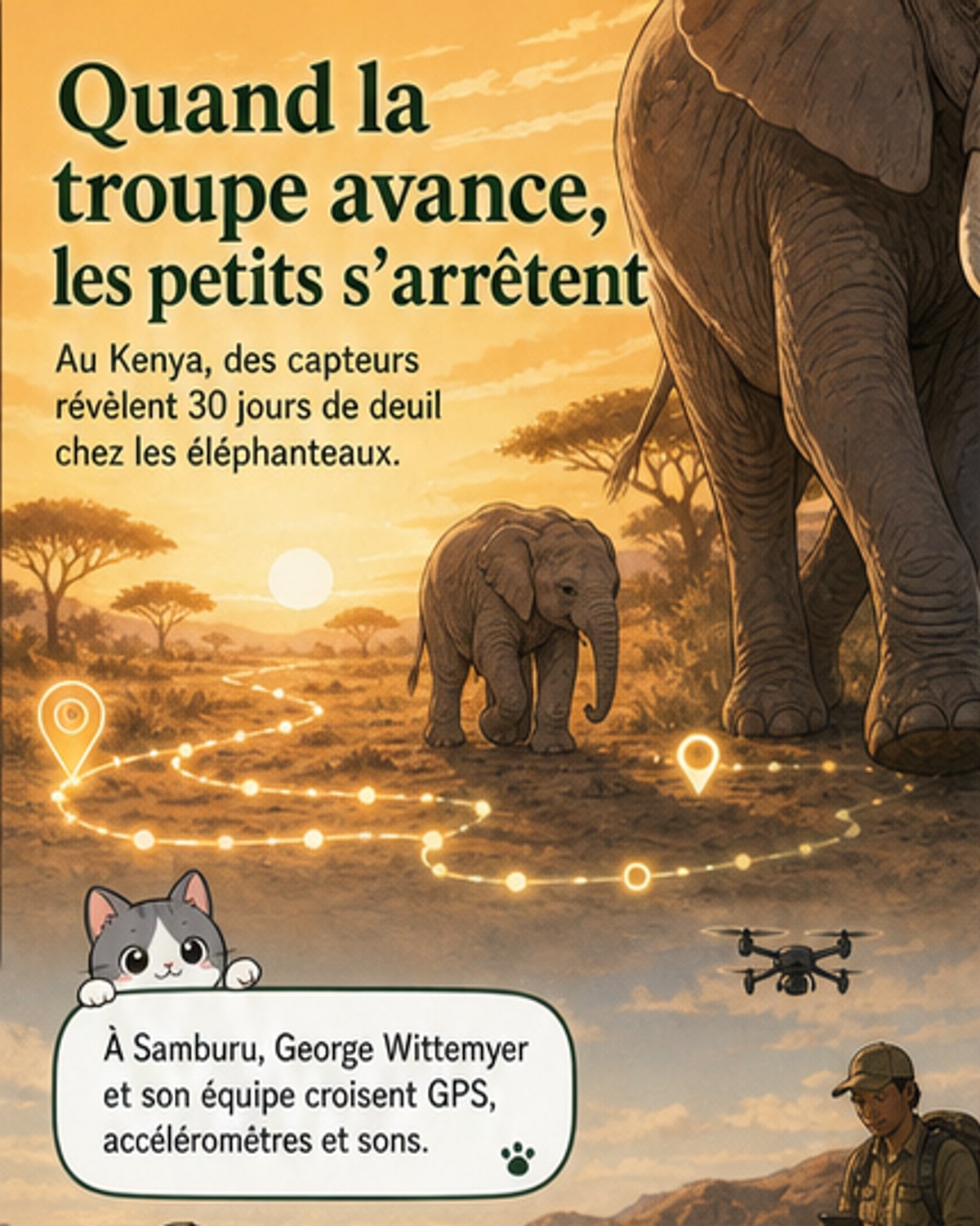 Les éléphanteaux font deuil 30 jours