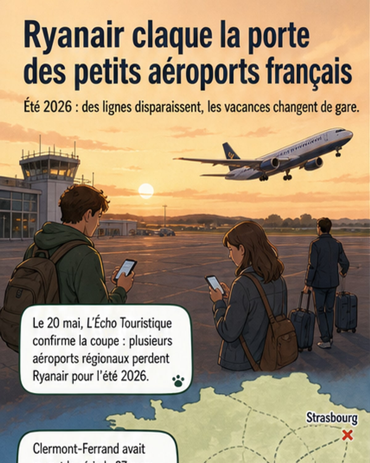 Ryanair quitte 5 aéroports régionaux