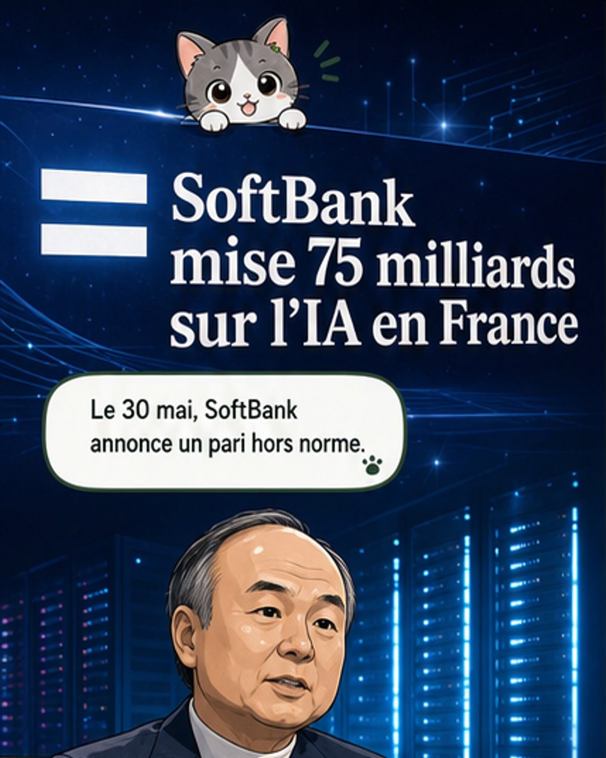 SoftBank mise 75 Md€ sur l'IA en France