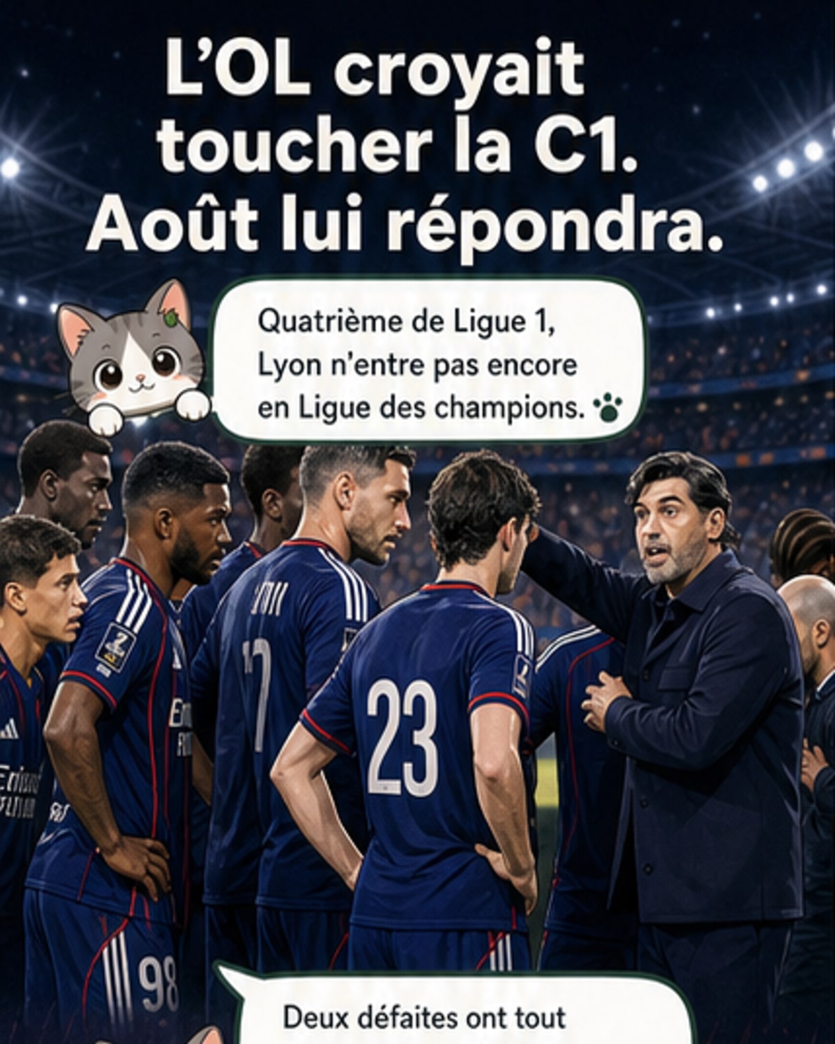 L’OL joue sa Ligue des champions en août