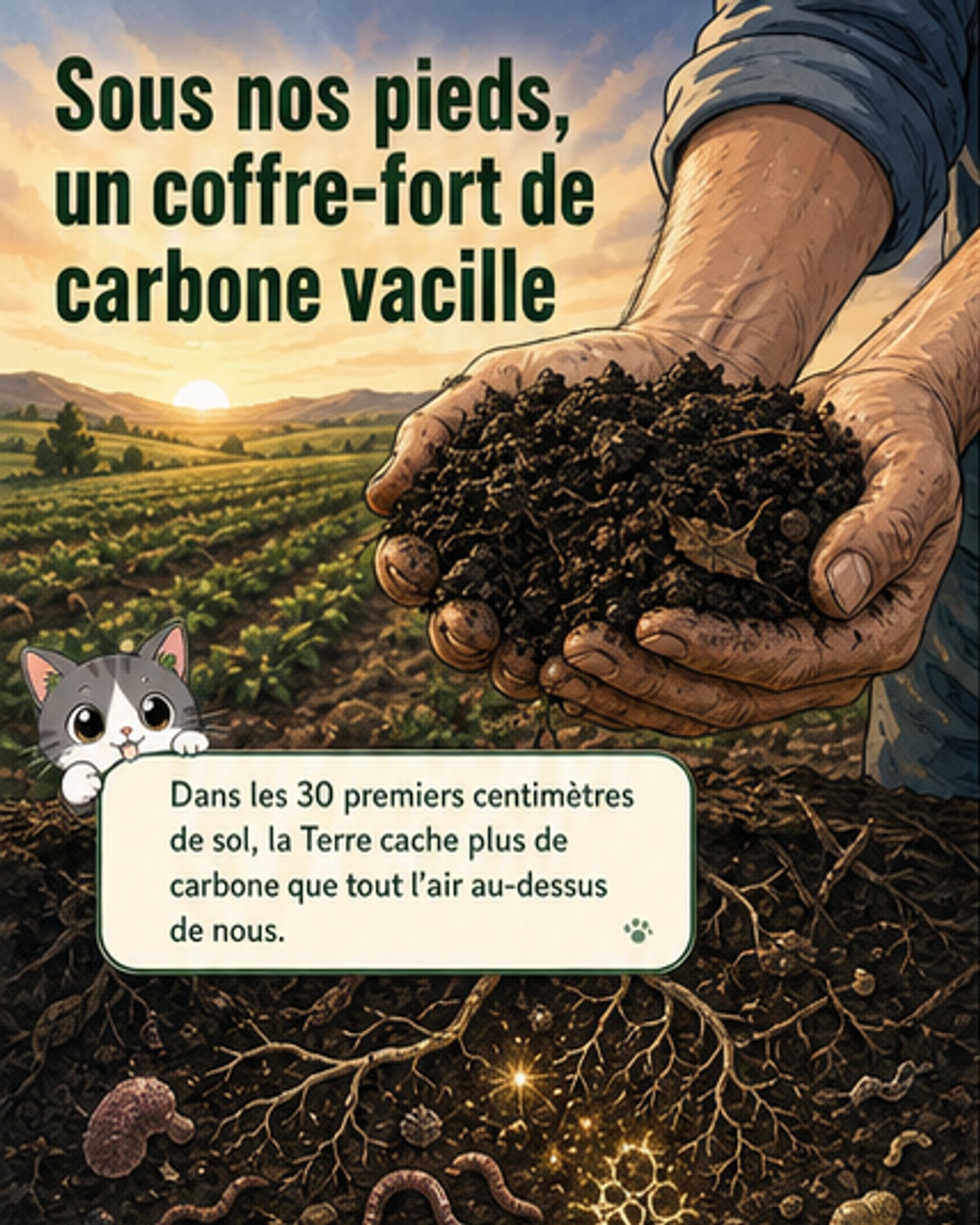 Le sol sous vos pieds stocke 2× plus de carbone que l’air