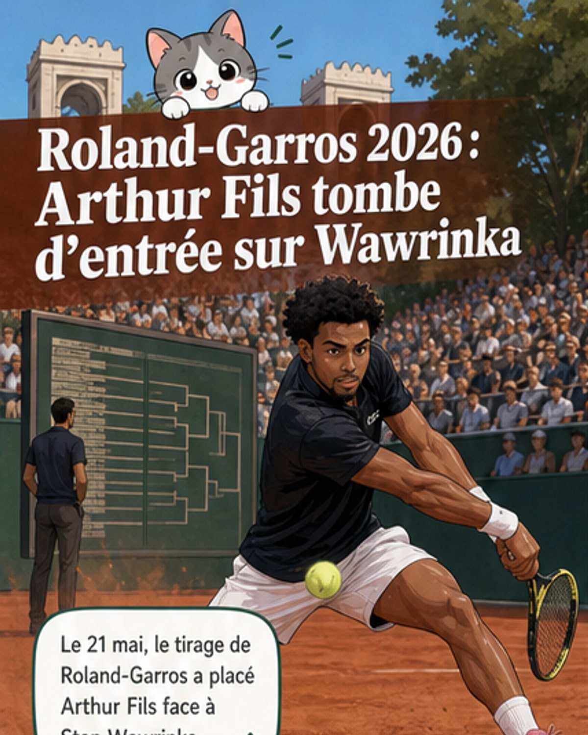 Arthur Fils croise Wawrinka dès le 1er tour