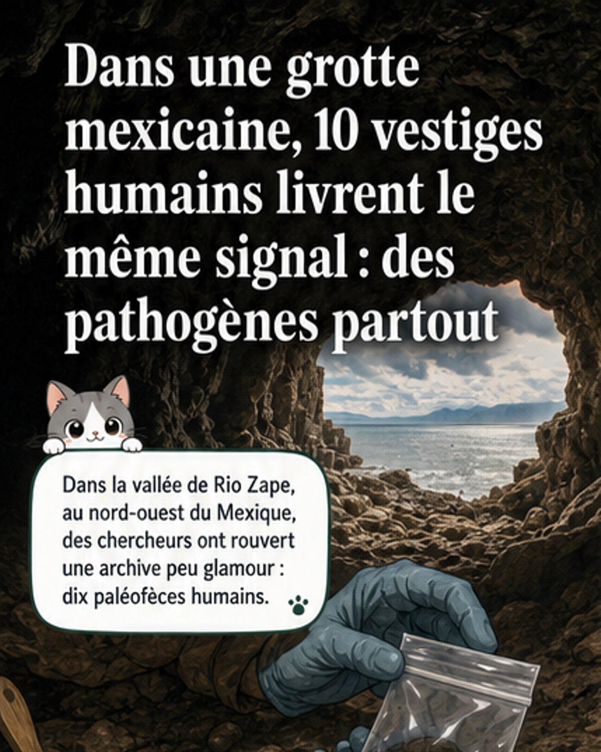 100 % des excréments anciens portent des germes