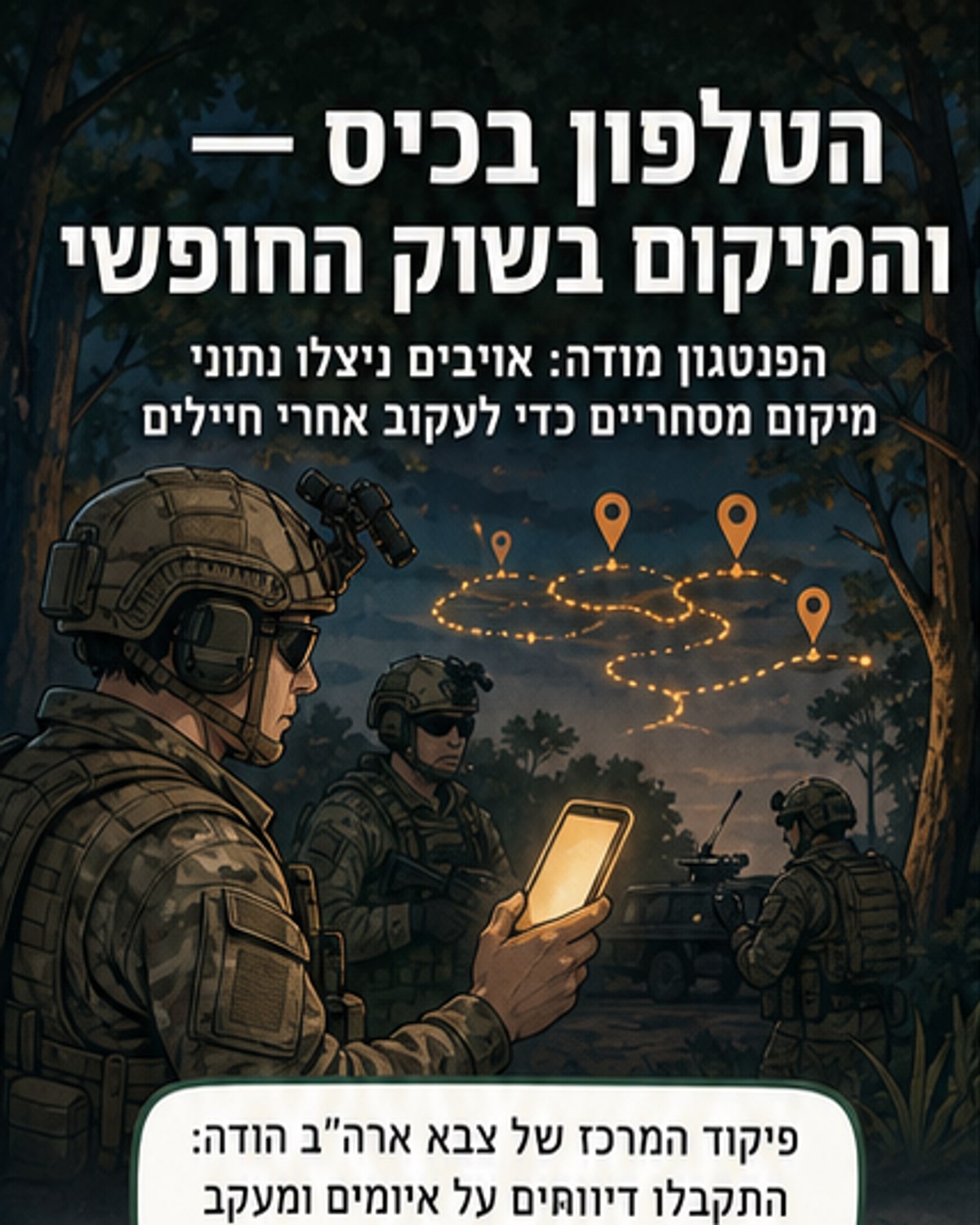 הפנטגון מזהיר: חיילים חשופים עקב נתוני מיקום