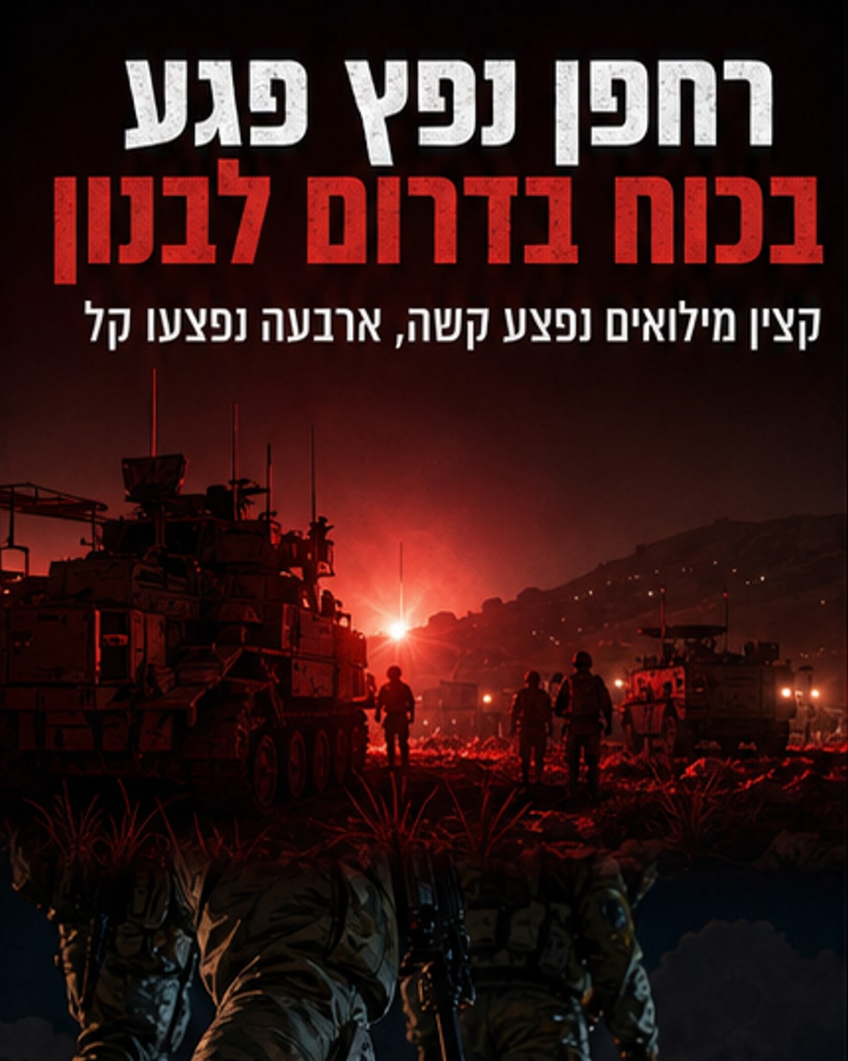 רחפן נפץ פגע בכוח צבאי בדרום לבנון