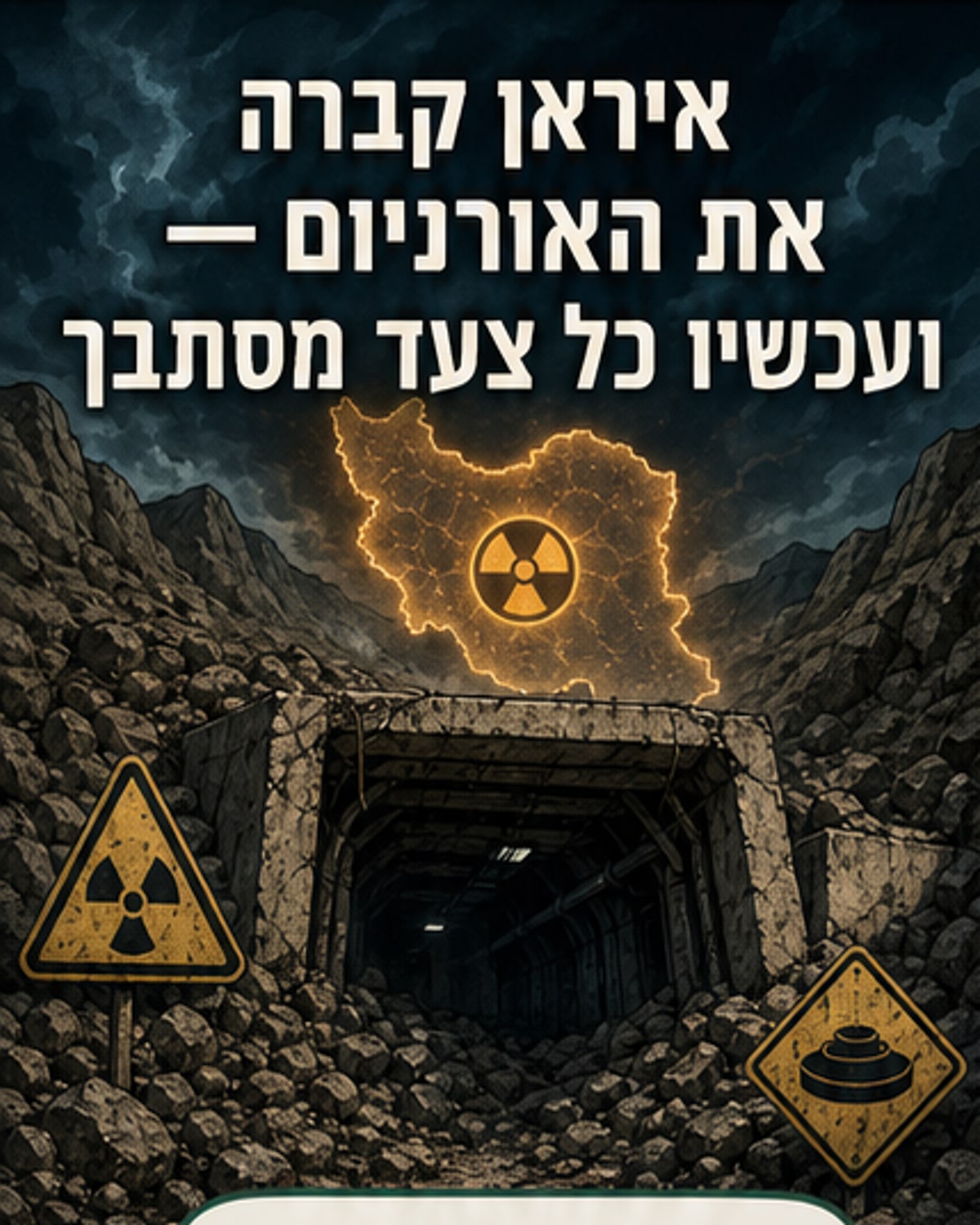 איראן קרסה את מנהרות האורניום
