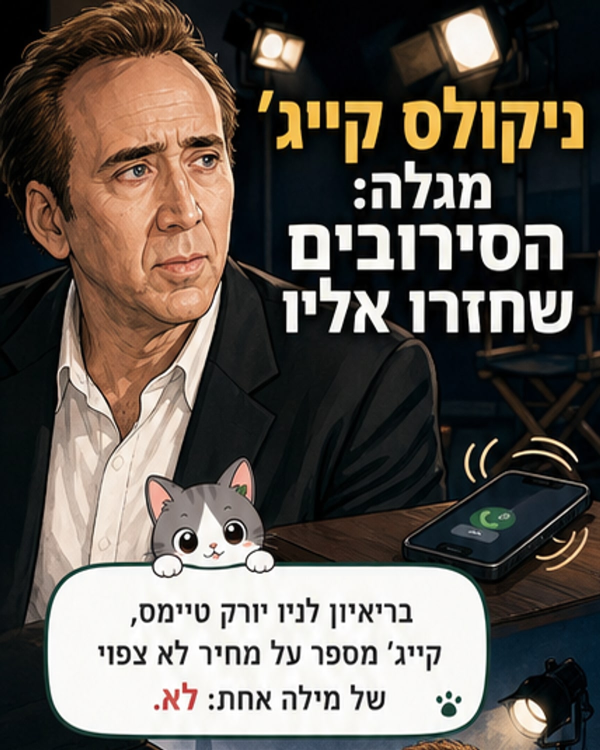 קייג' על הבמאים הגדולים: לא עונים לי