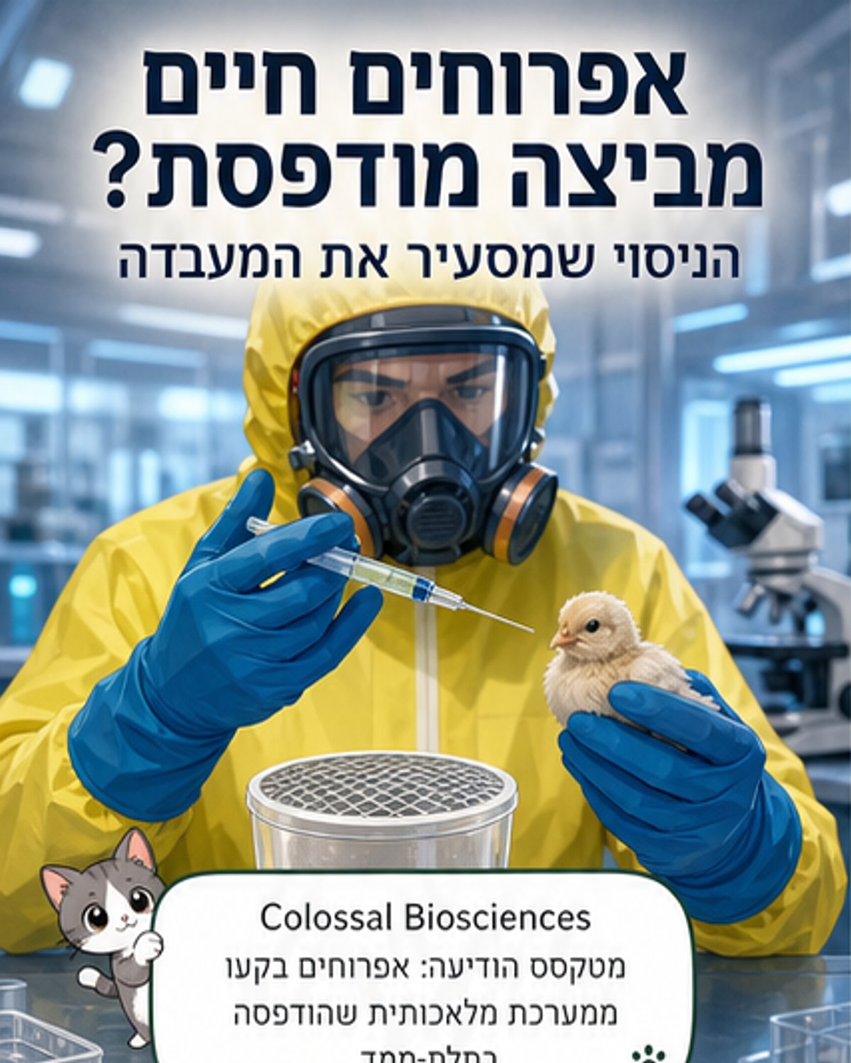 אפרוחים בקעו מביצים מלאכותיות