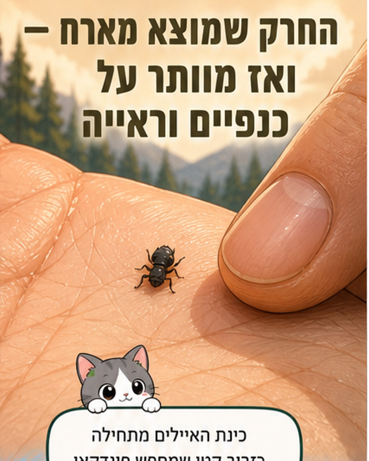 כינה מקריבה את הראייה והכנפיים