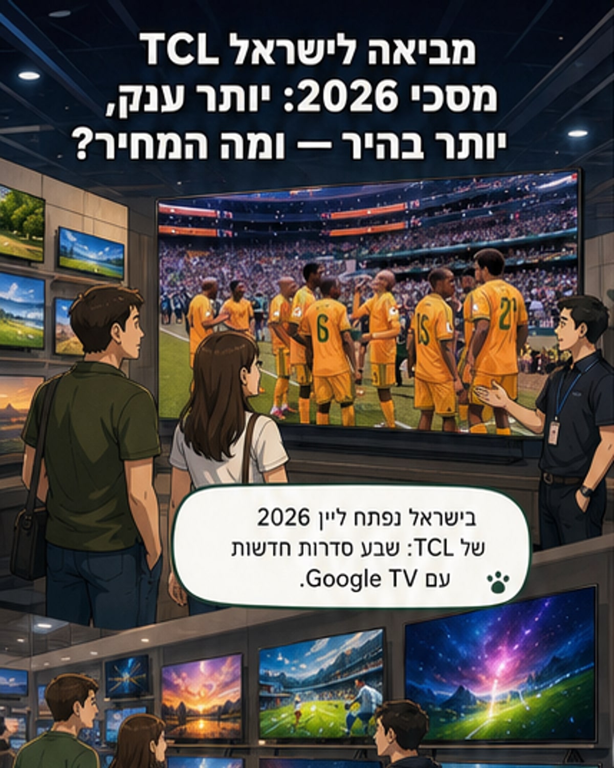 TCL משיקה מסכי טלוויזיה חדשים בישראל