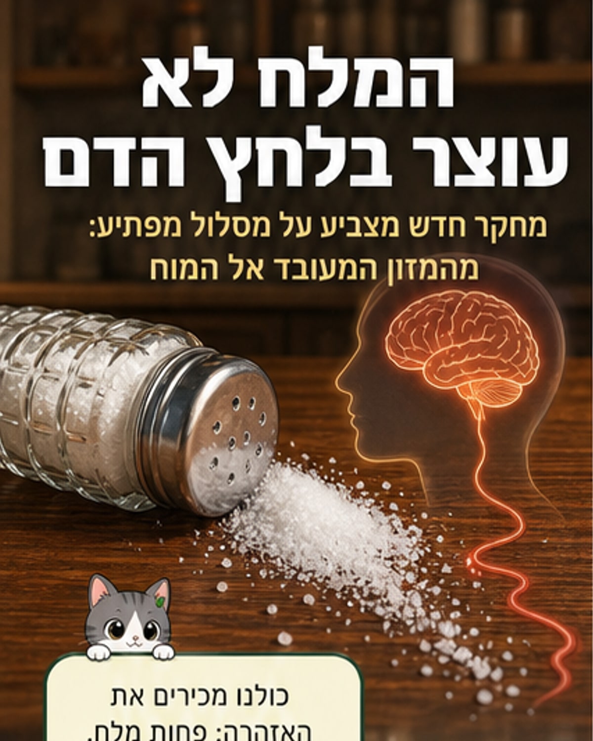 מלח מזין גם את המוח – אבל לא כמו שחשבתם