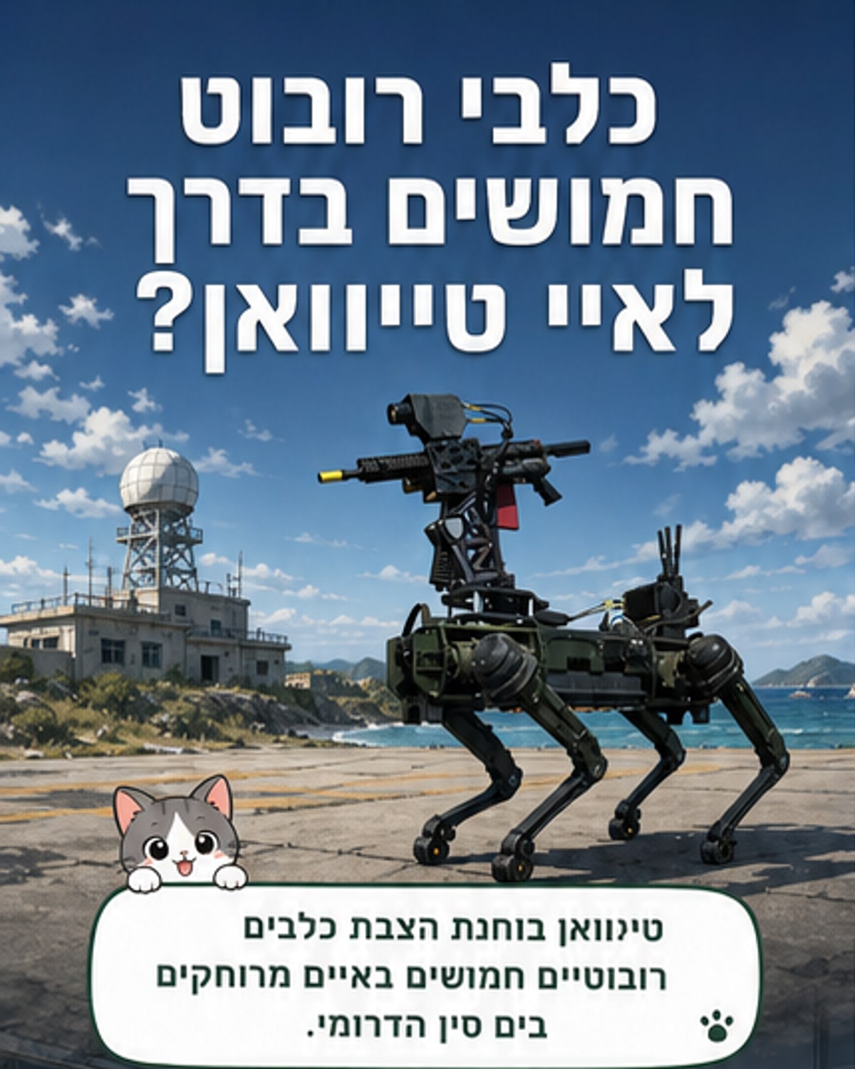 טייוואן בוחנת כלבים רובוטיים חמושים
