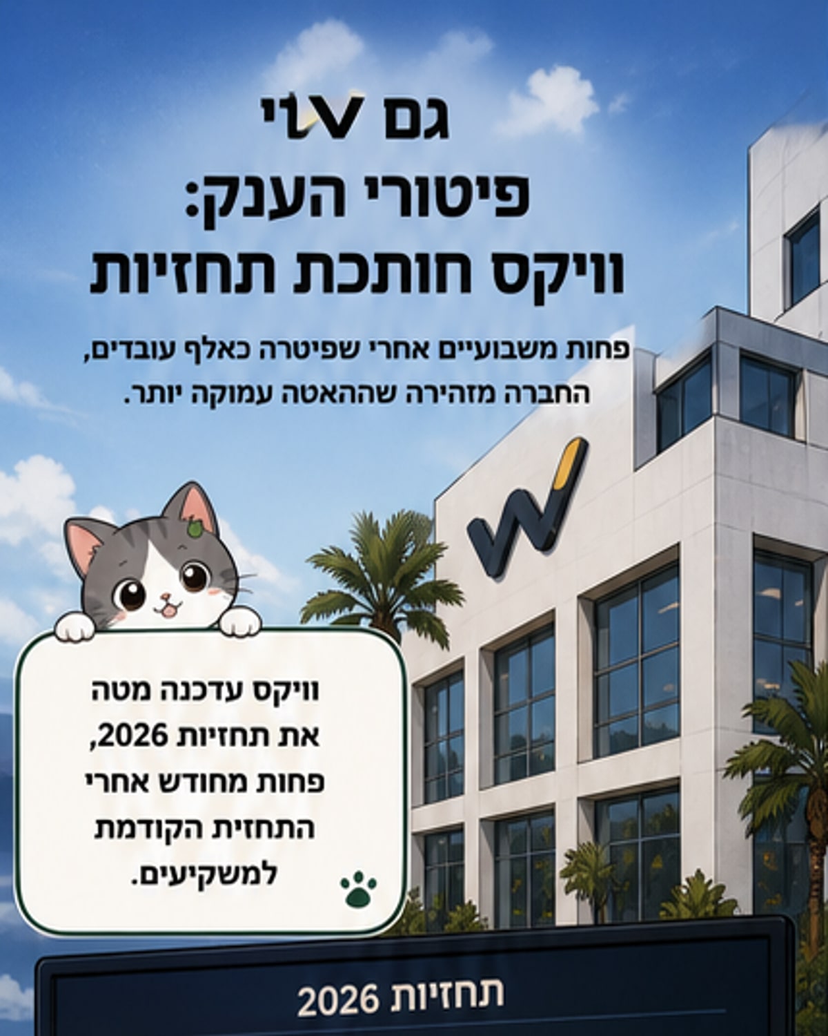 הפיטורים לא הספיקו: וויקס מורידה תחזיות