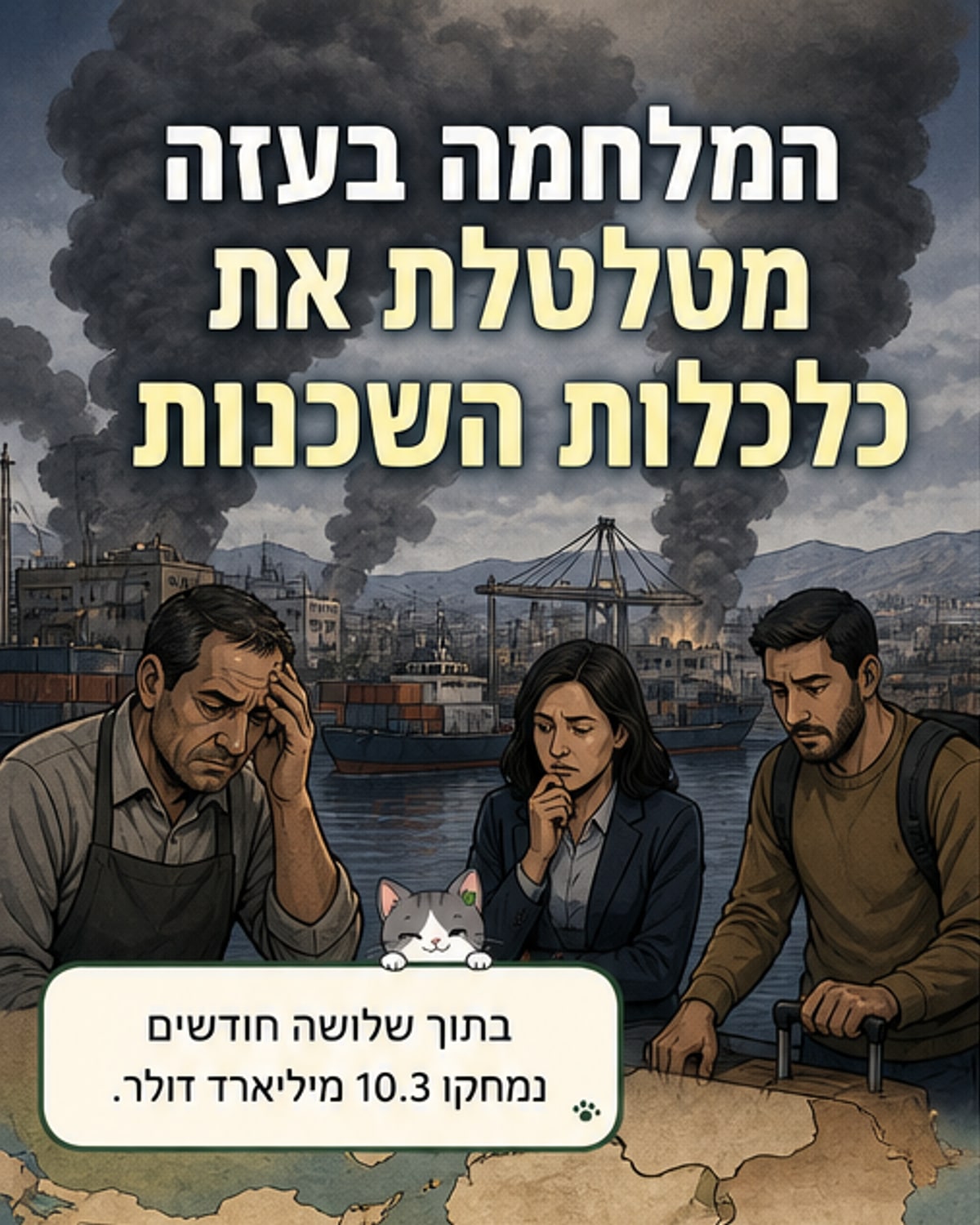 המלחמה בעזה מערערת את הכלכלה במדינות הסביבה