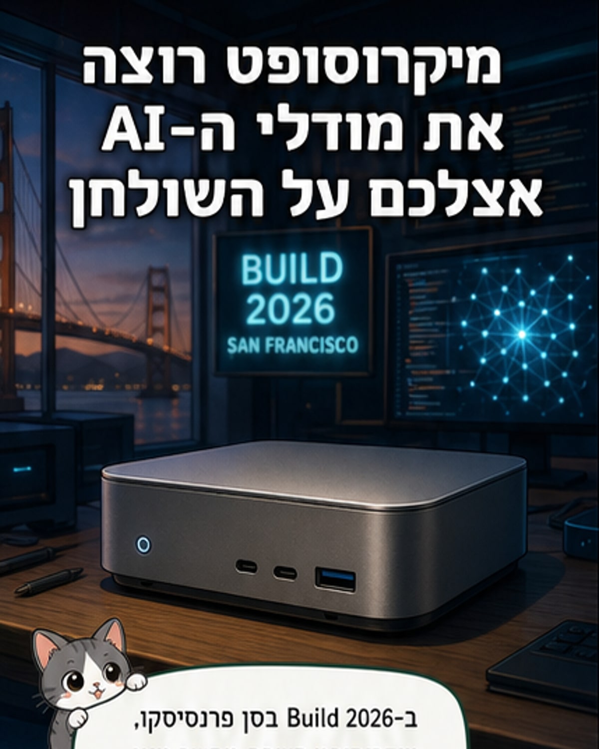 מיקרוסופט שמה מחשב AI קטן על השולחן