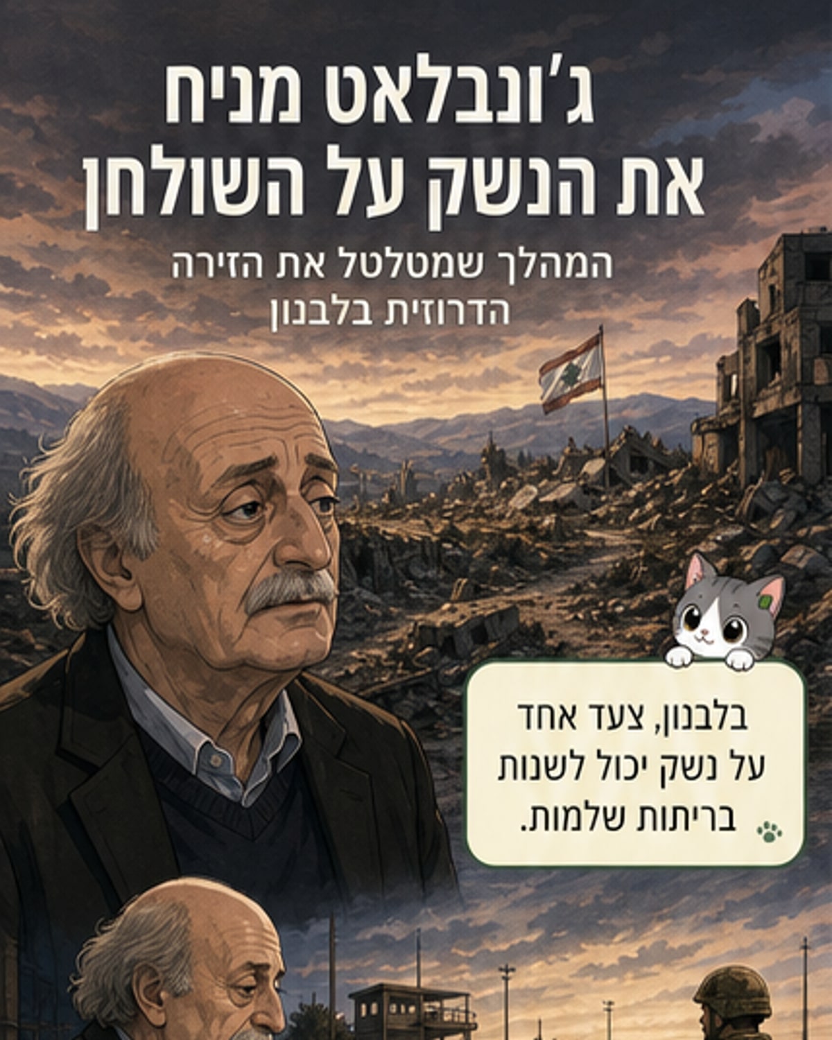 צעד היסטורי של ג'ונבלאט: נשק יעבור לצבא